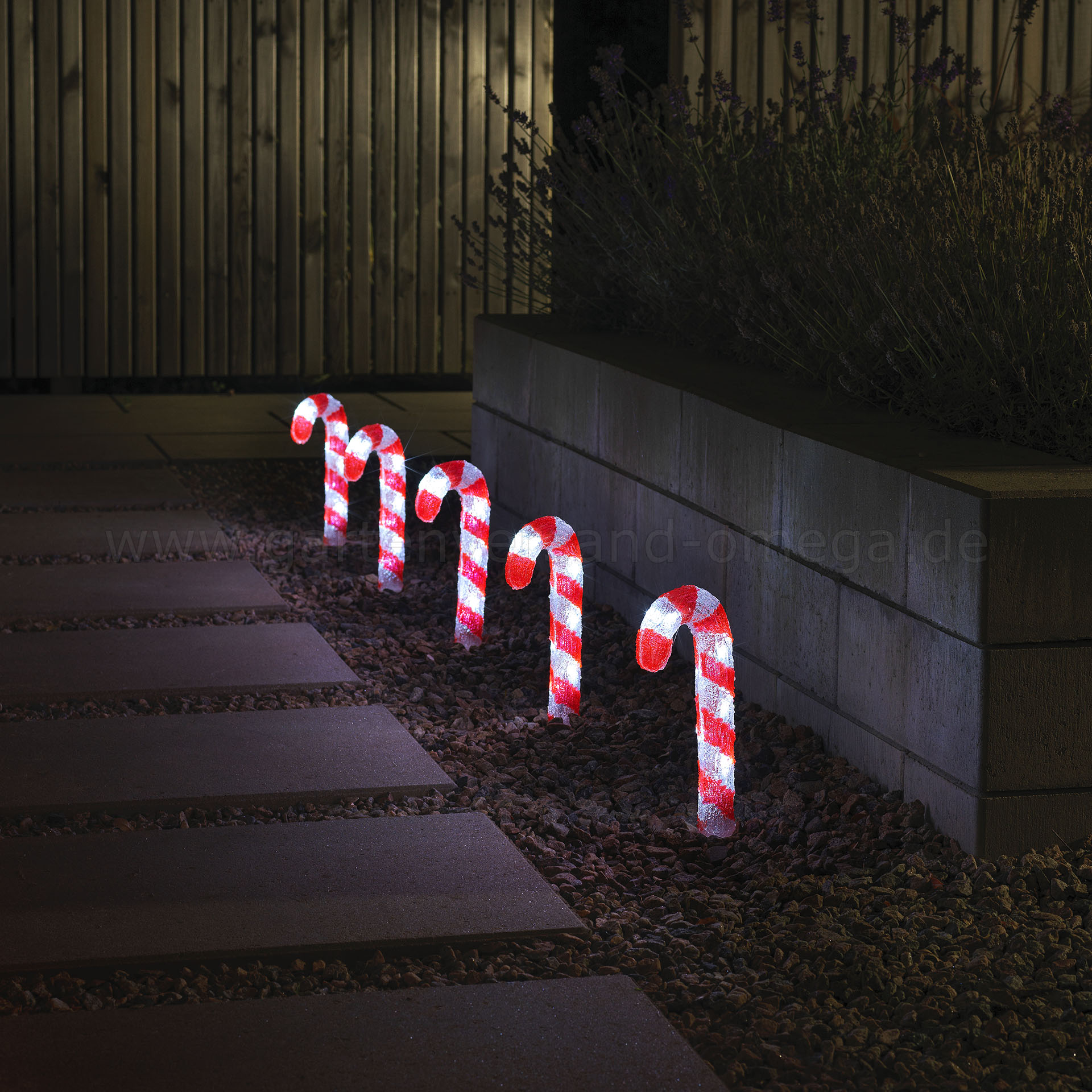 Anwendungsbeispiel LED Acryl-Zuckerstangen klein