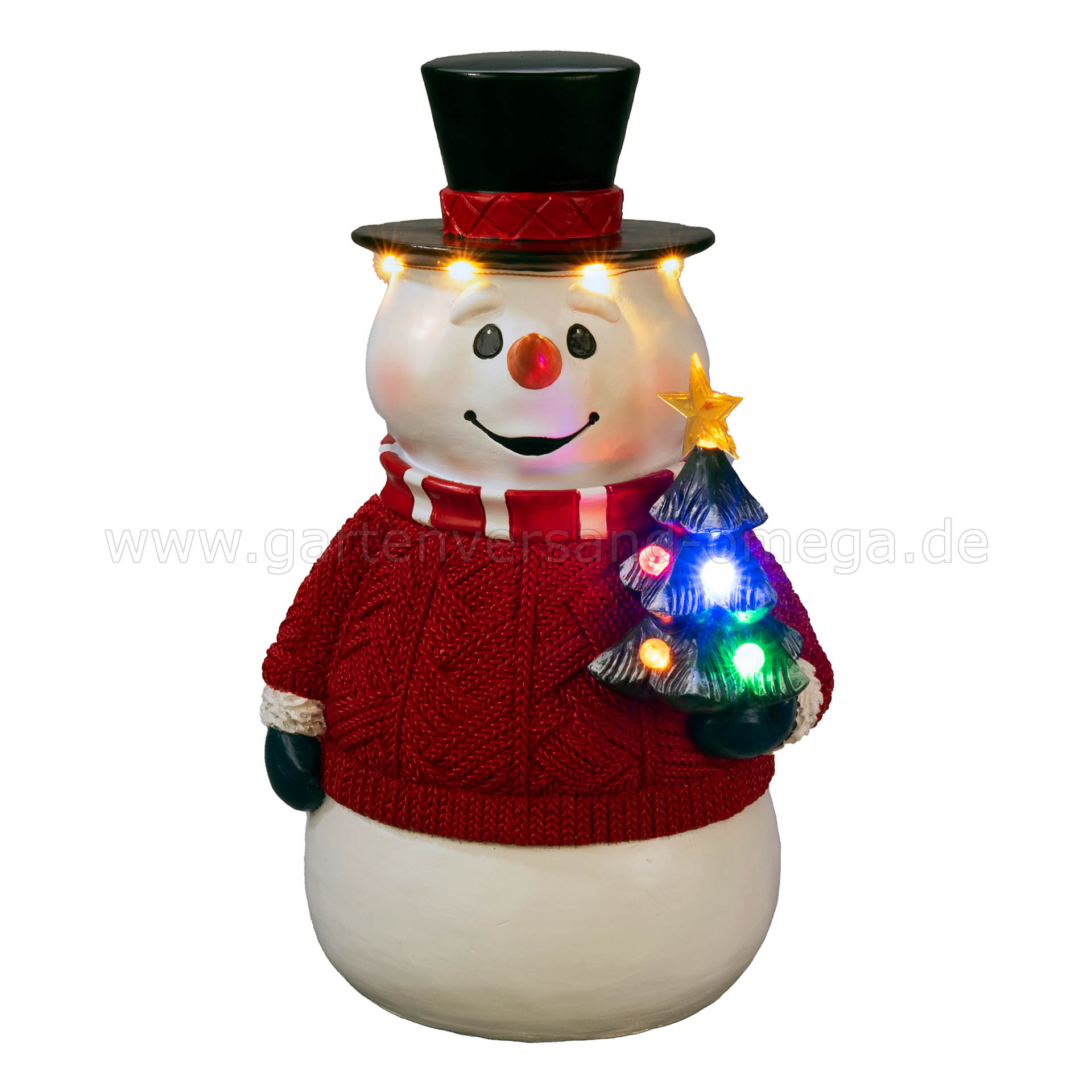LED Garten-Leuchtfigur Schneemann