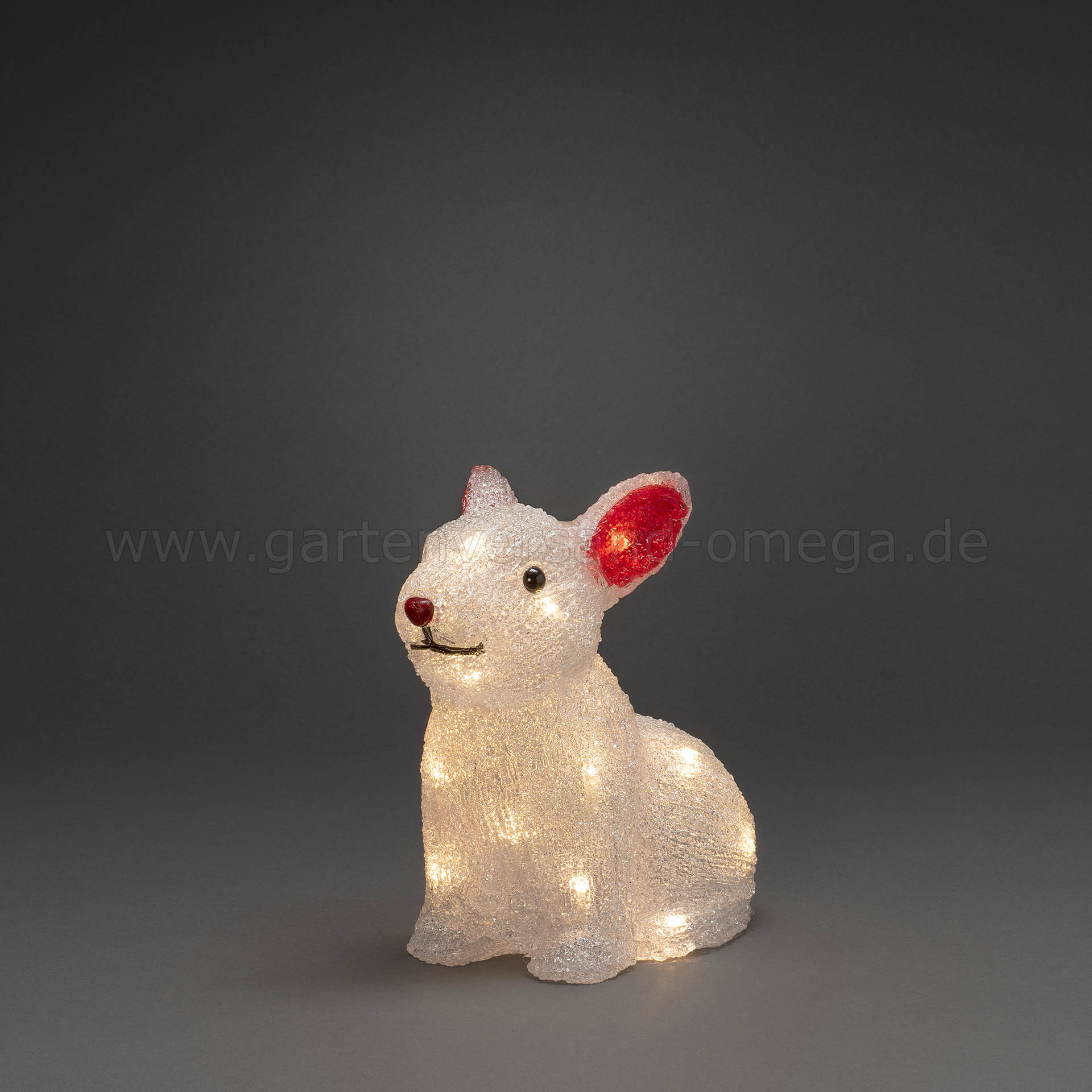Lights4fun LED Acryl Schneemann Figur – 34 Cm, Innen & Außen, 30 Weiße LEDs, Batteriebetrieb, IP44, Mit Timer