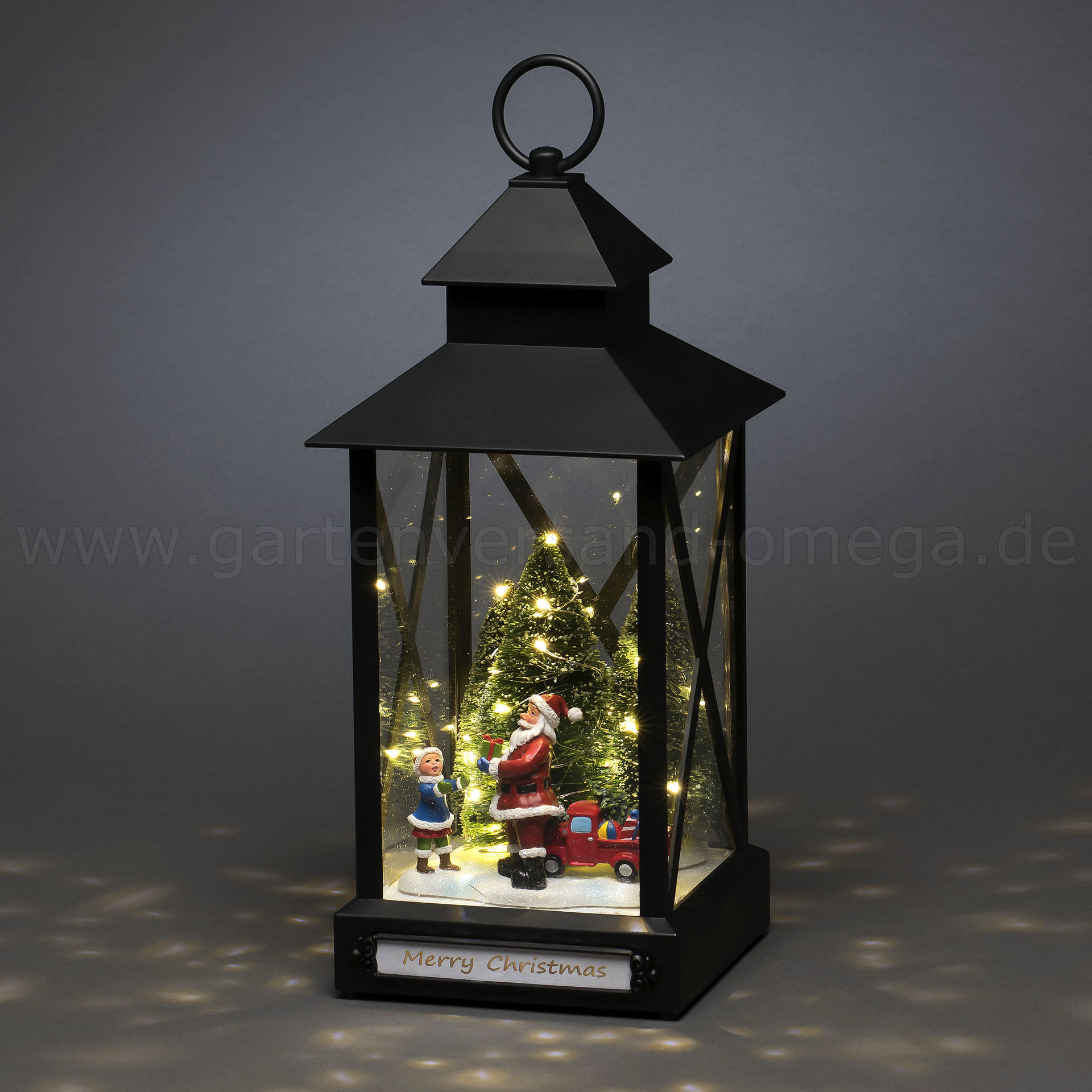 LED-Laterne für Außen Weihnachtsmann - beleuchtete Weihnachtsdekoration