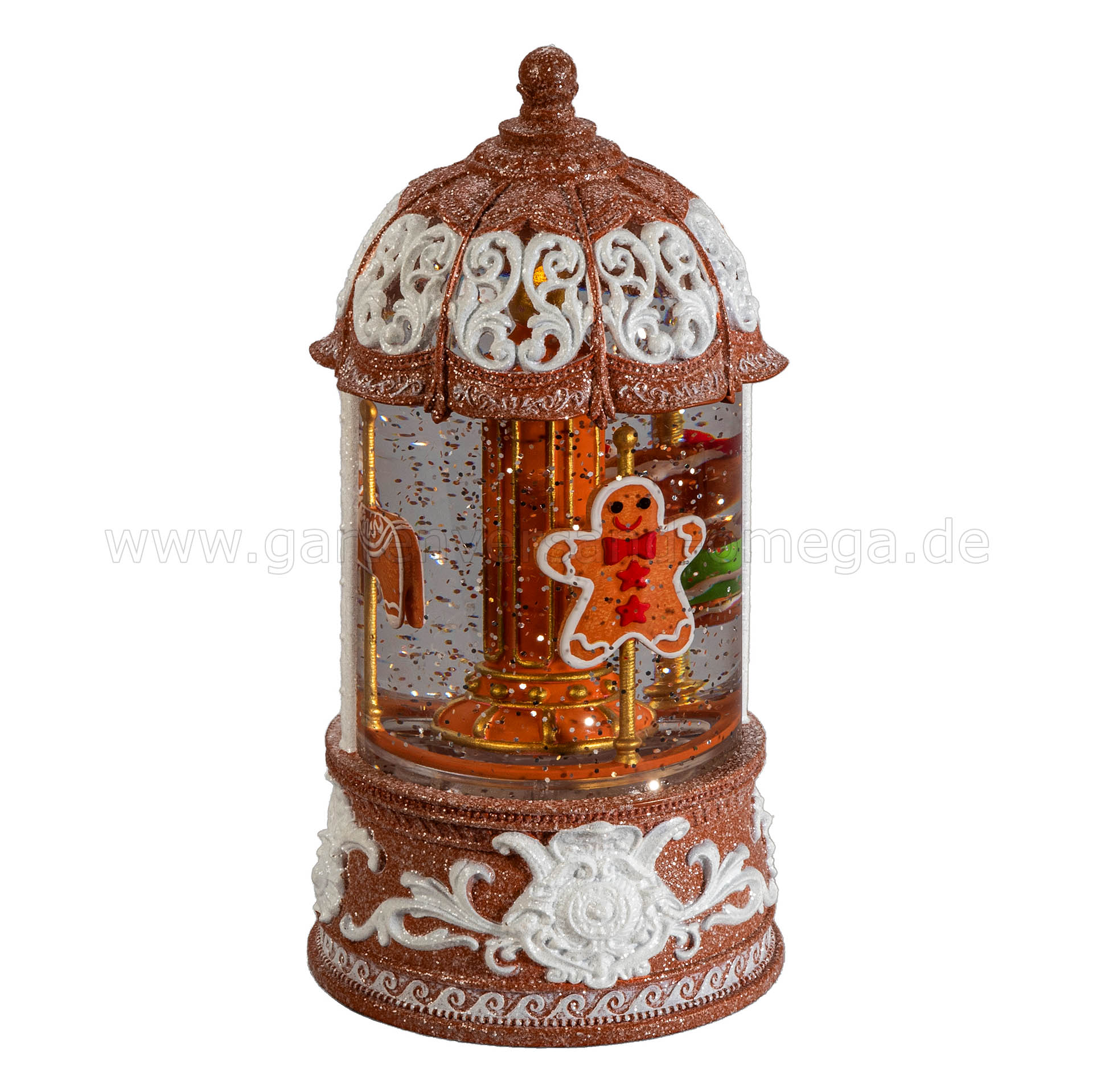 LED-Wasserlaterne Lebkuchenfiguren-Karussell