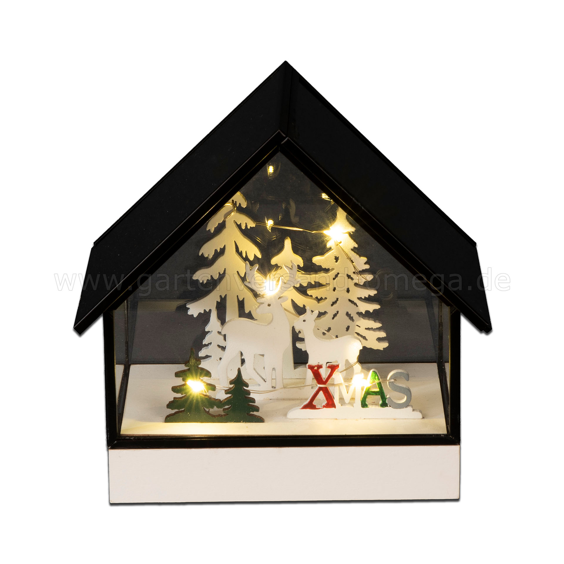 LED-Glashaus Winterlandschaft-XMAS