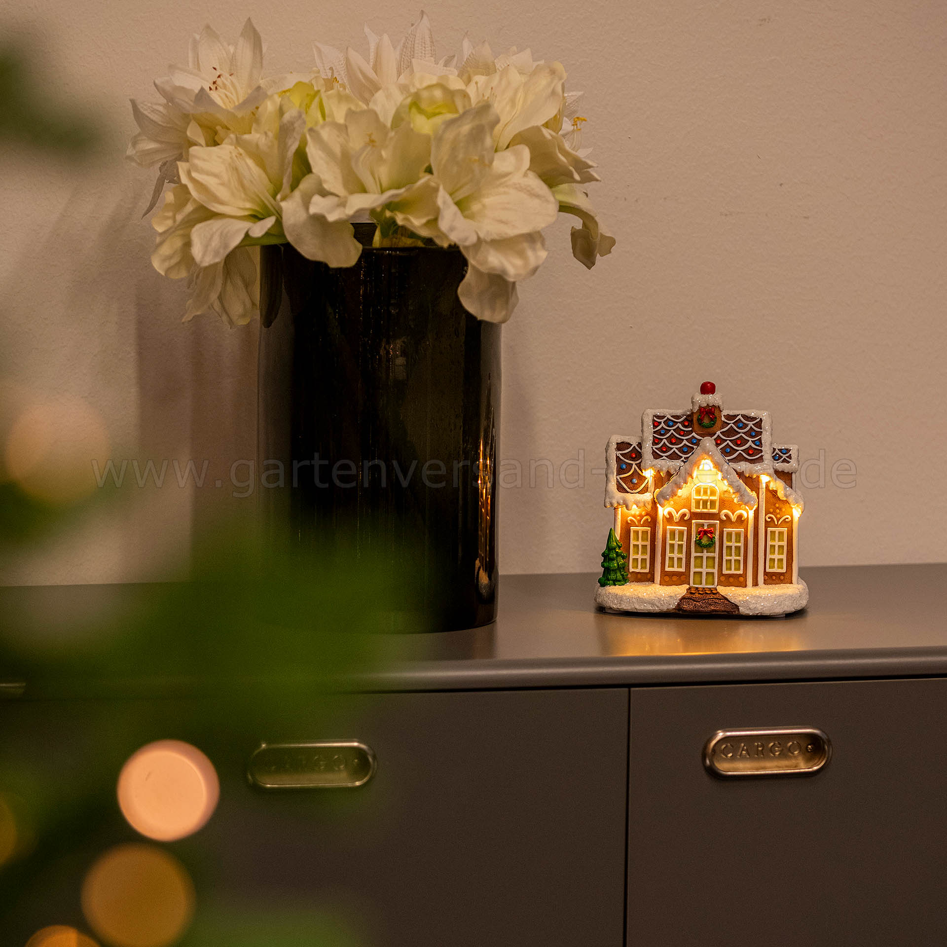 Gestaltungsidee LED-Weihnachtsdeko Mini-Lebkuchenhaus