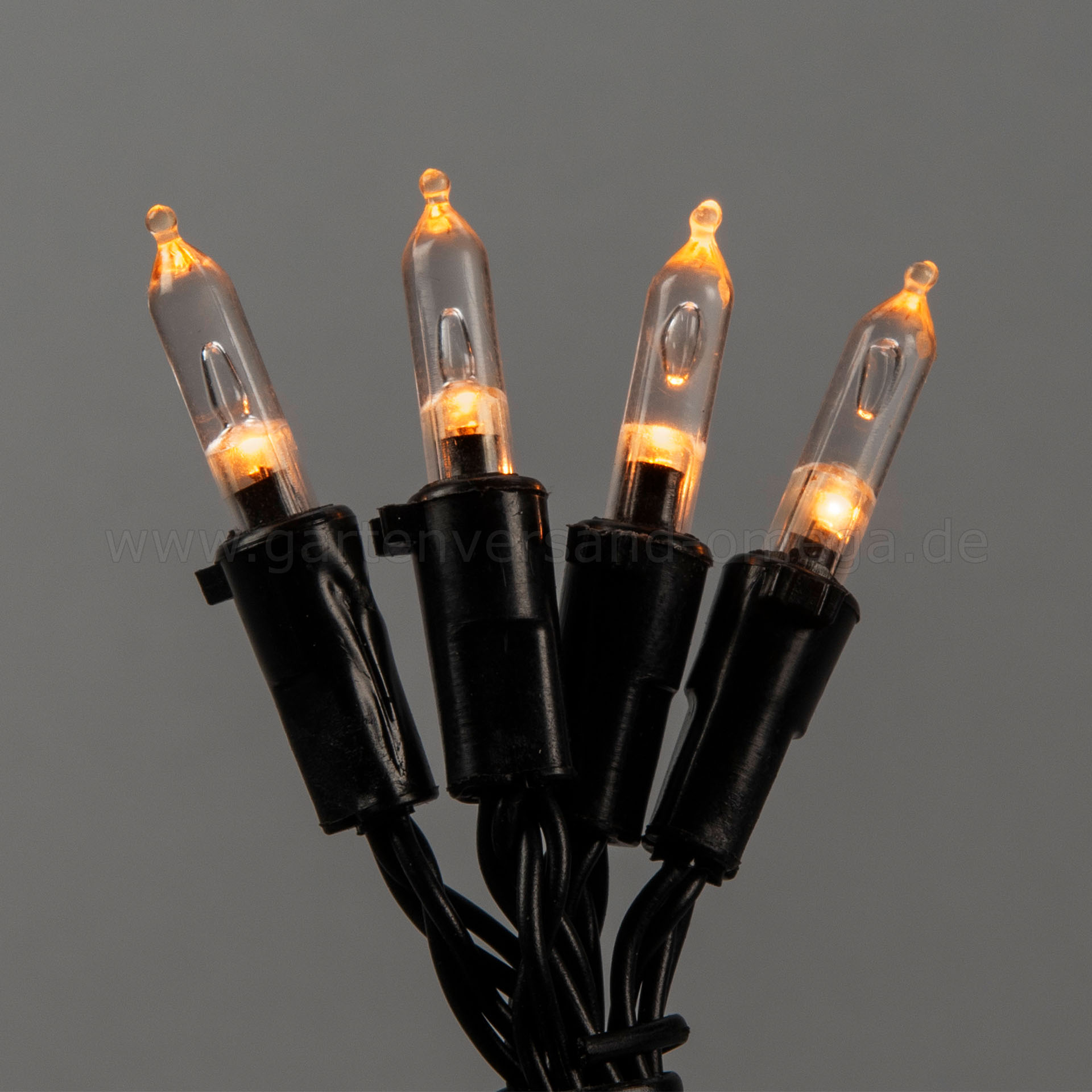 Batteriebetriebene LED Mini-Lichterkette für Außen Bernsteinfarben