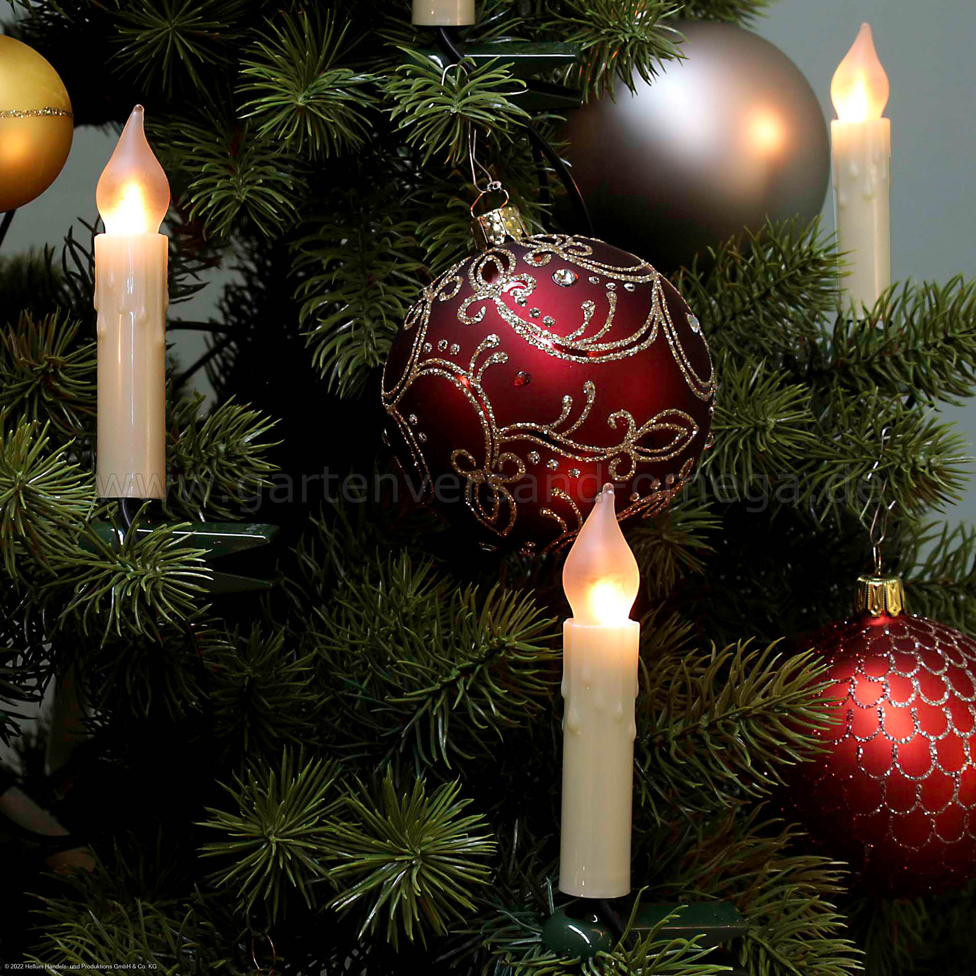 LED Filament Flammenkerzenkette Perlelfenbein