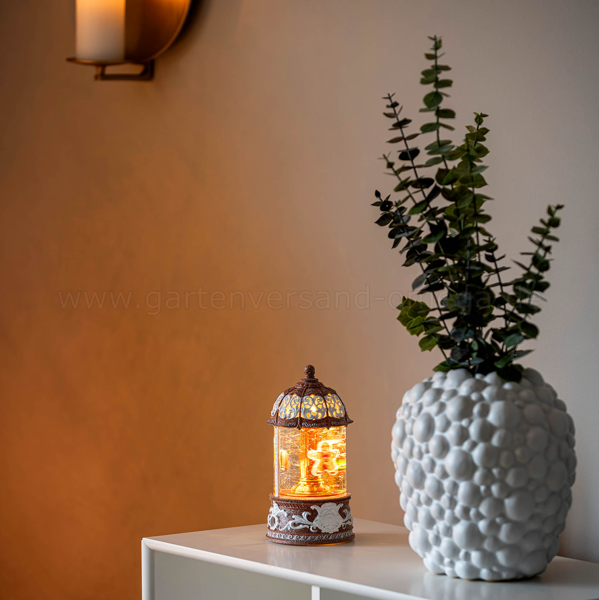 Gestaltungsidee LED-Wasserlaterne Lebkuchenfiguren-Karussell
