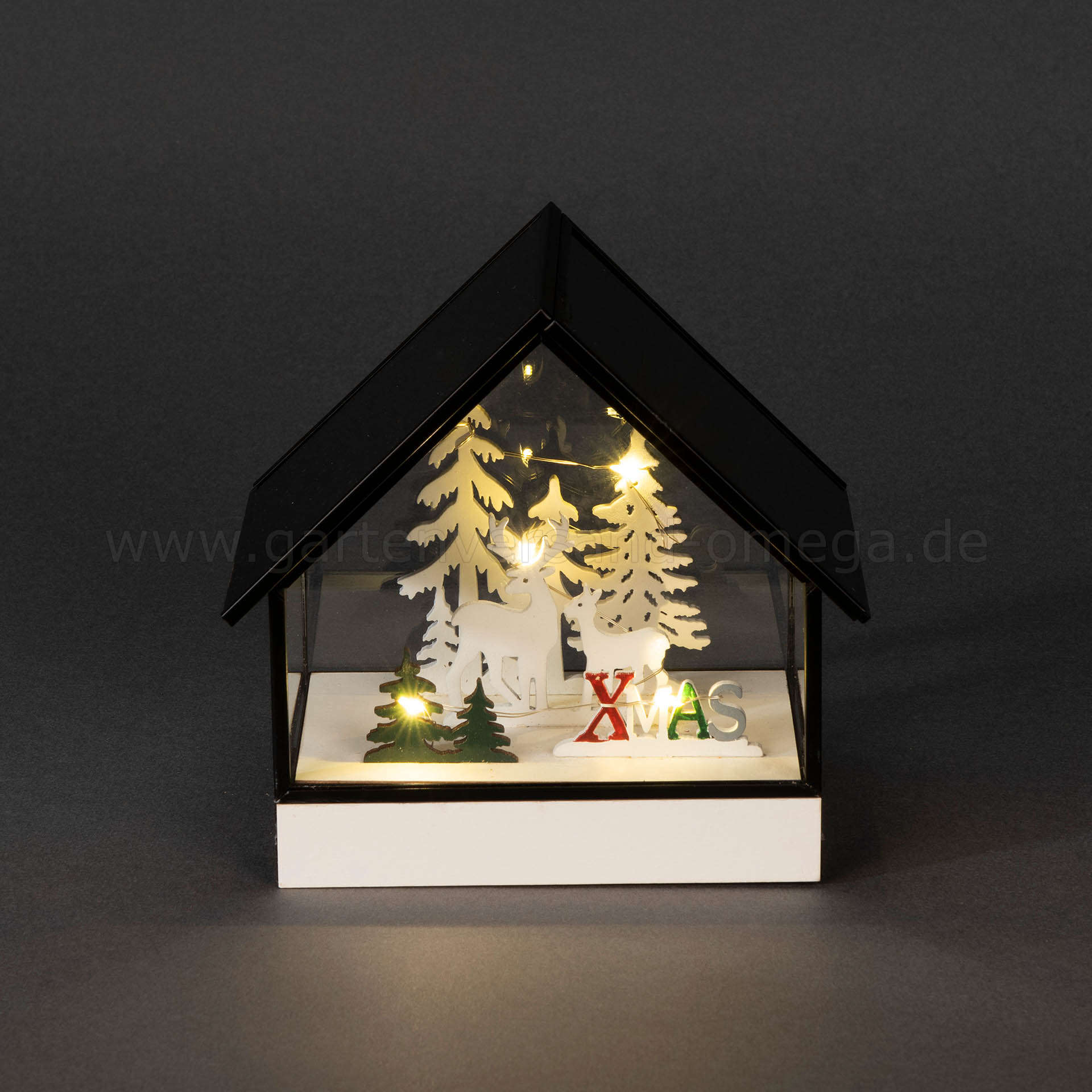 LED-Glashaus Winterlandschaft-XMAS