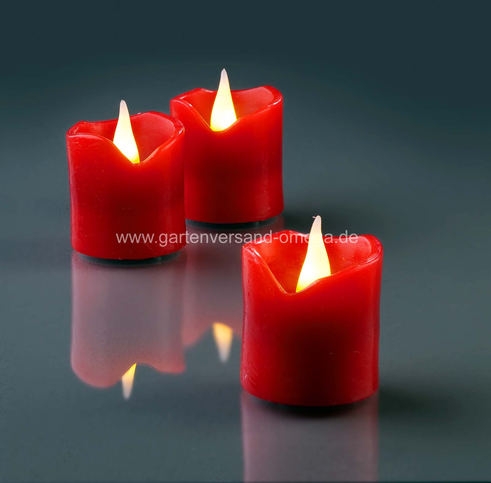 LED-Wachskerzen 6er Set Rot