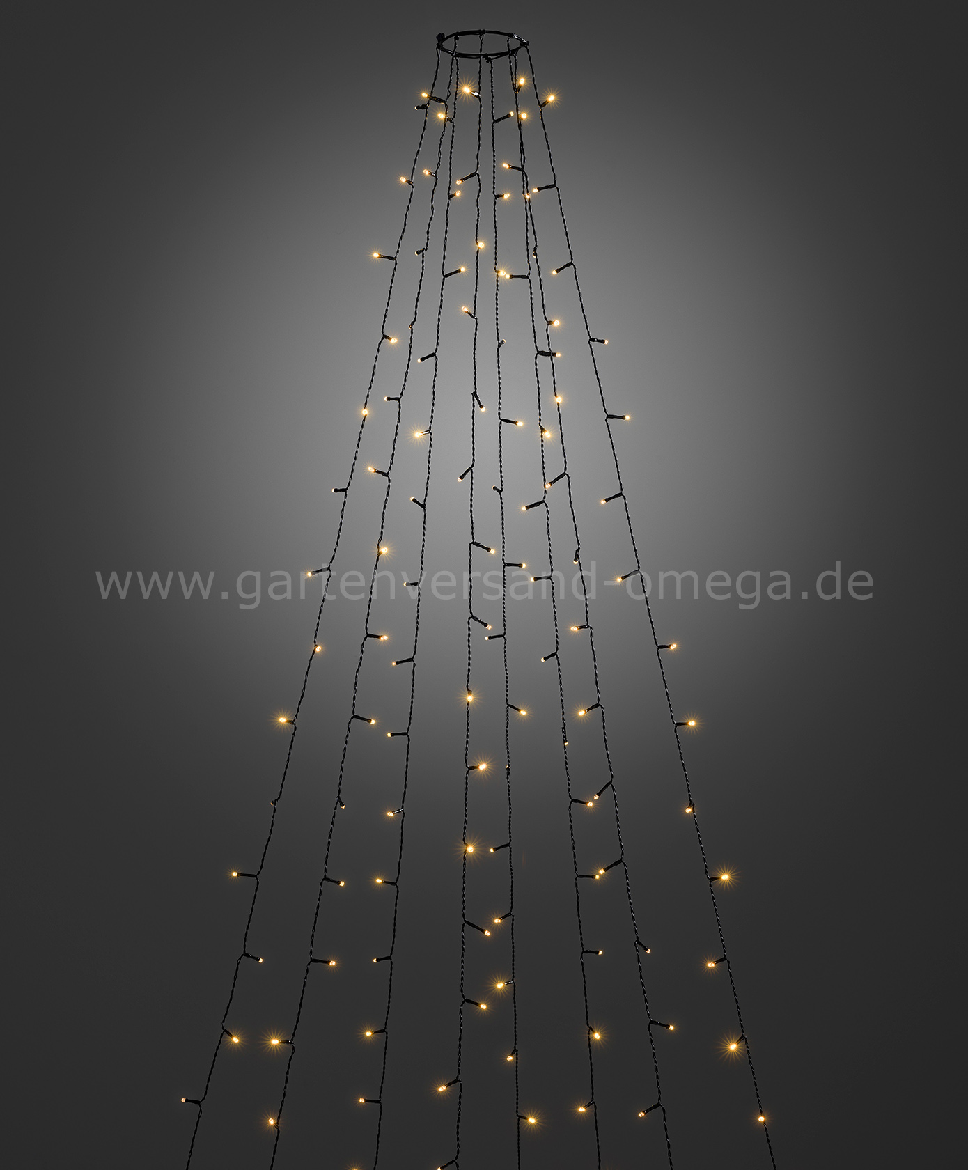 LED Baummantel-Lichterkette für Außen mit Glimmereffekt