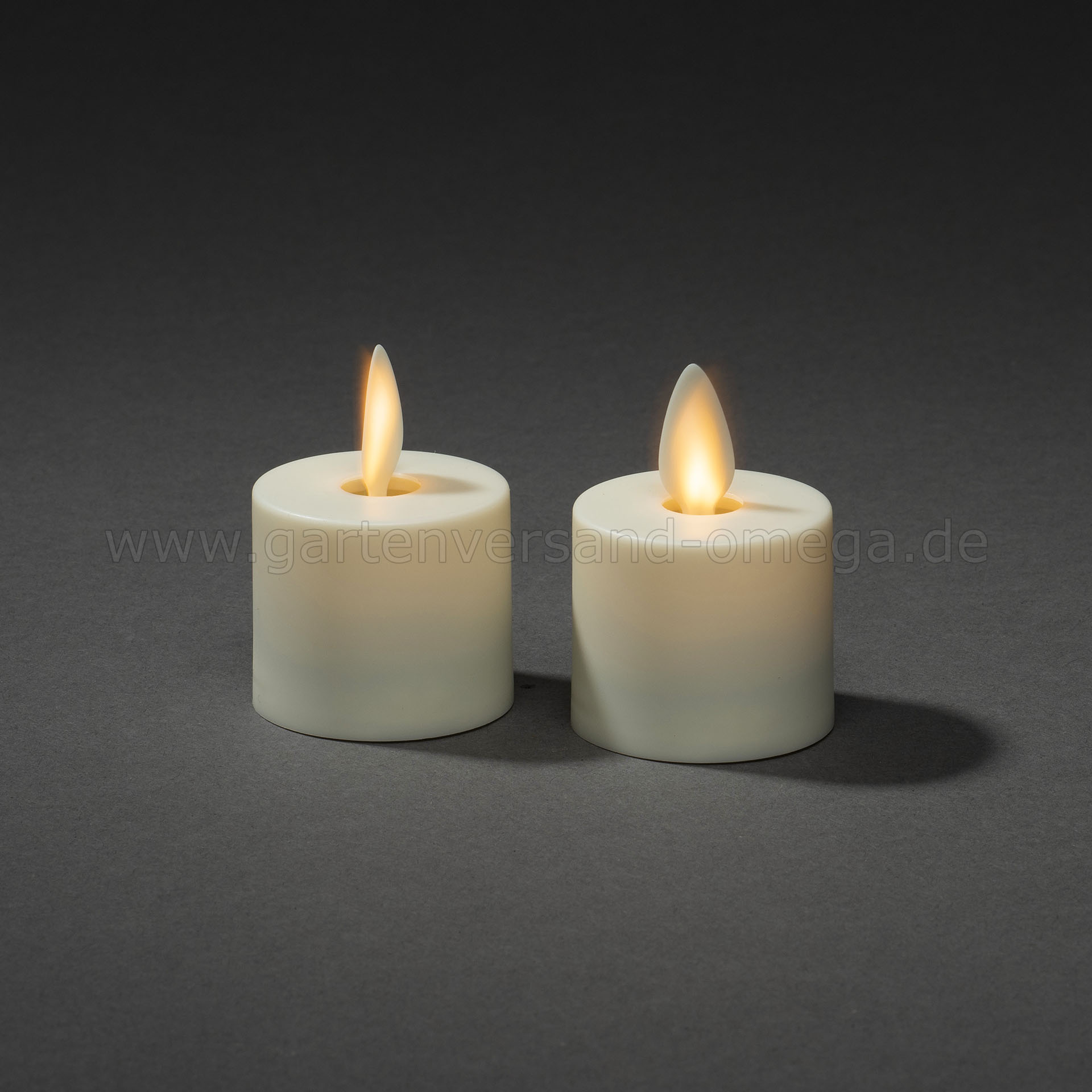 LED Teelicht mit 3D Flamme 2er Set