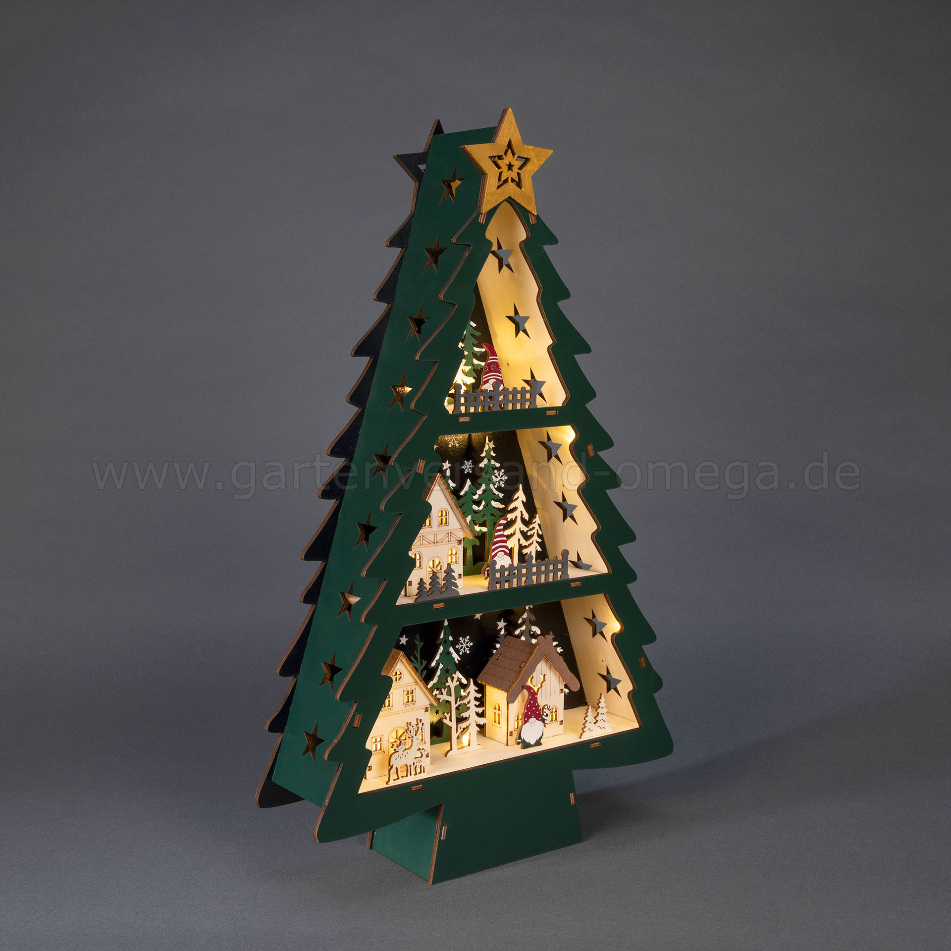 LED Holzdekoration Weihnachtsbaum