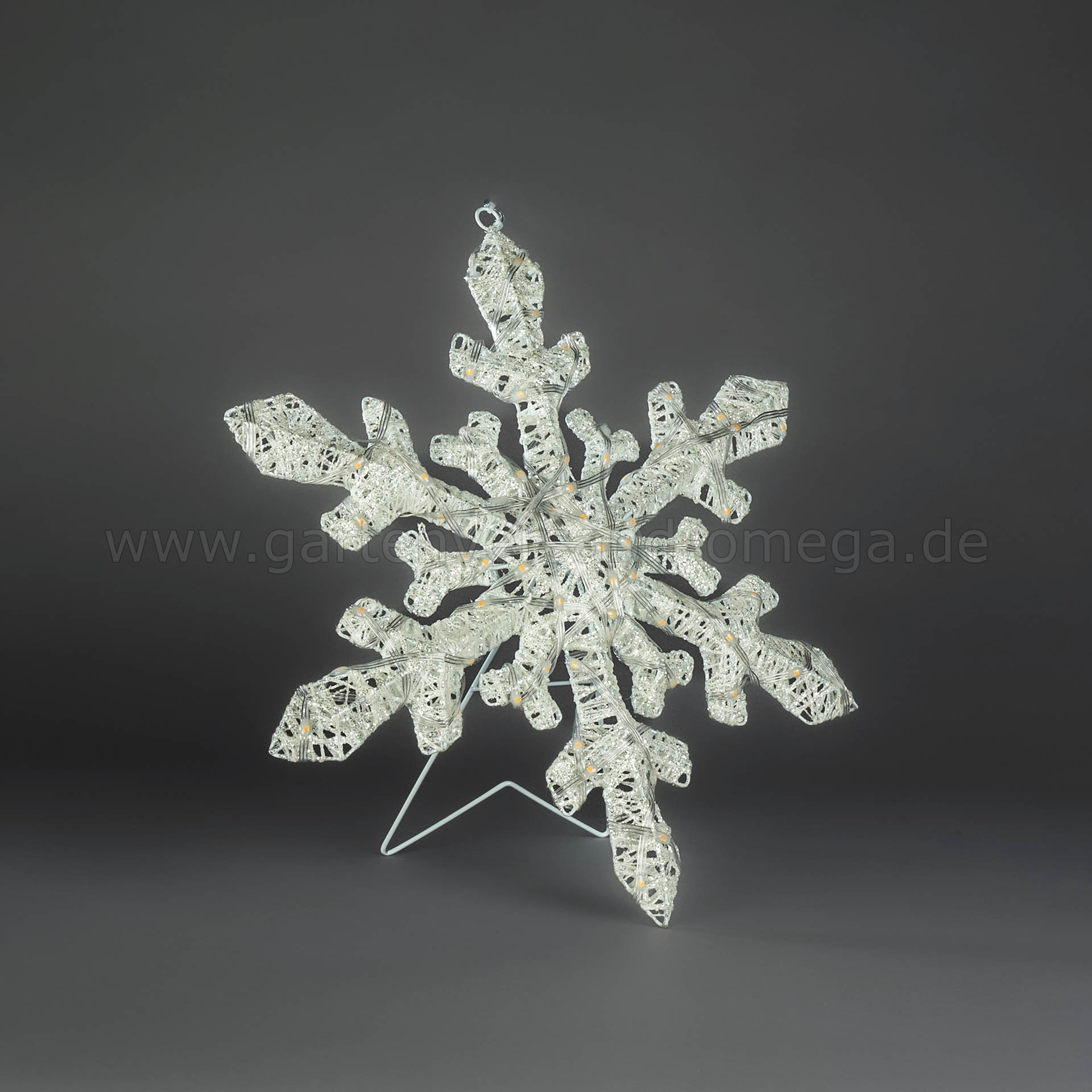 LED Schneeflocke dimmbar für Außen zum Stellen und Hängen - LED Eiskristall dimmbar