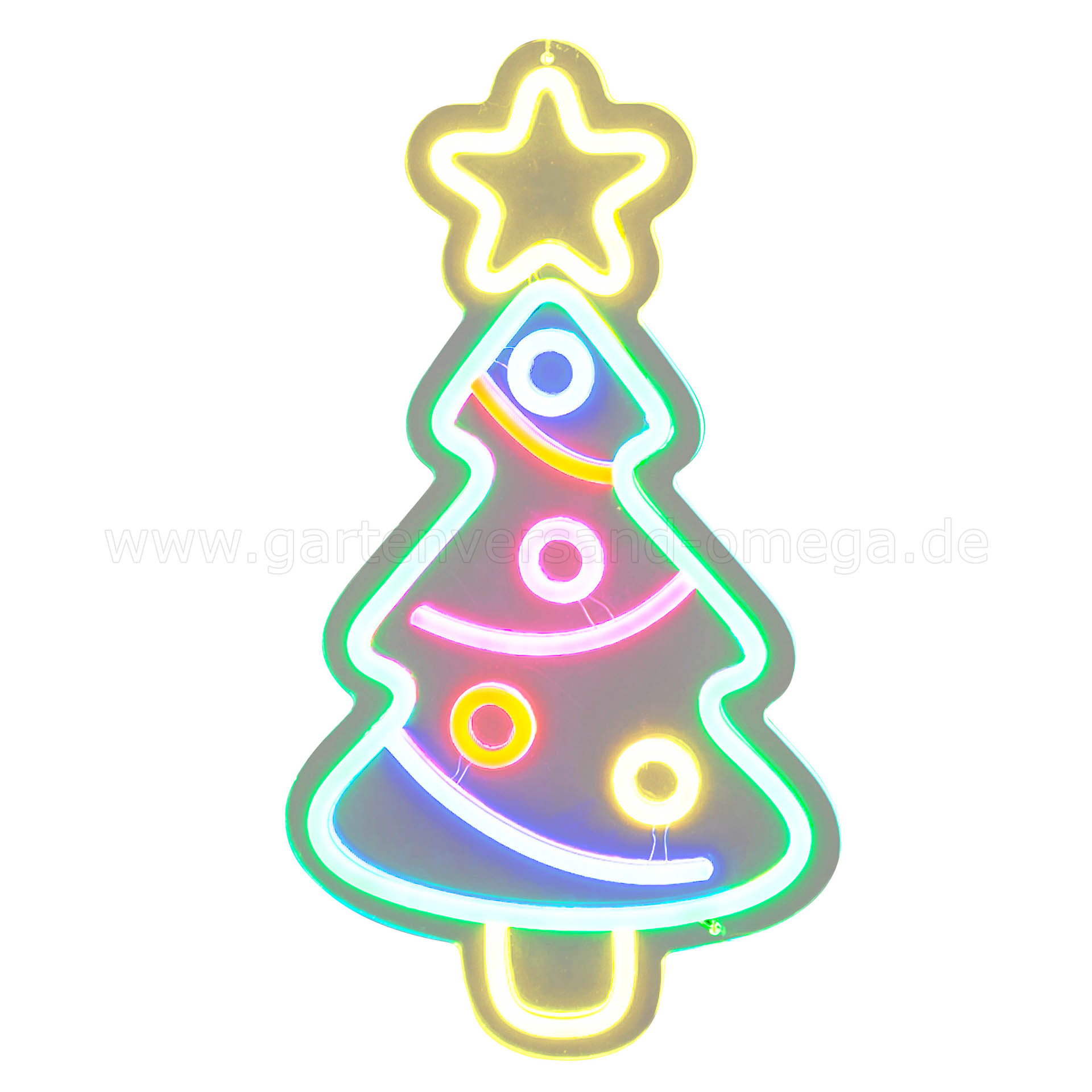LED Dekoration Weihnachtsbaum mit Neoneffekt