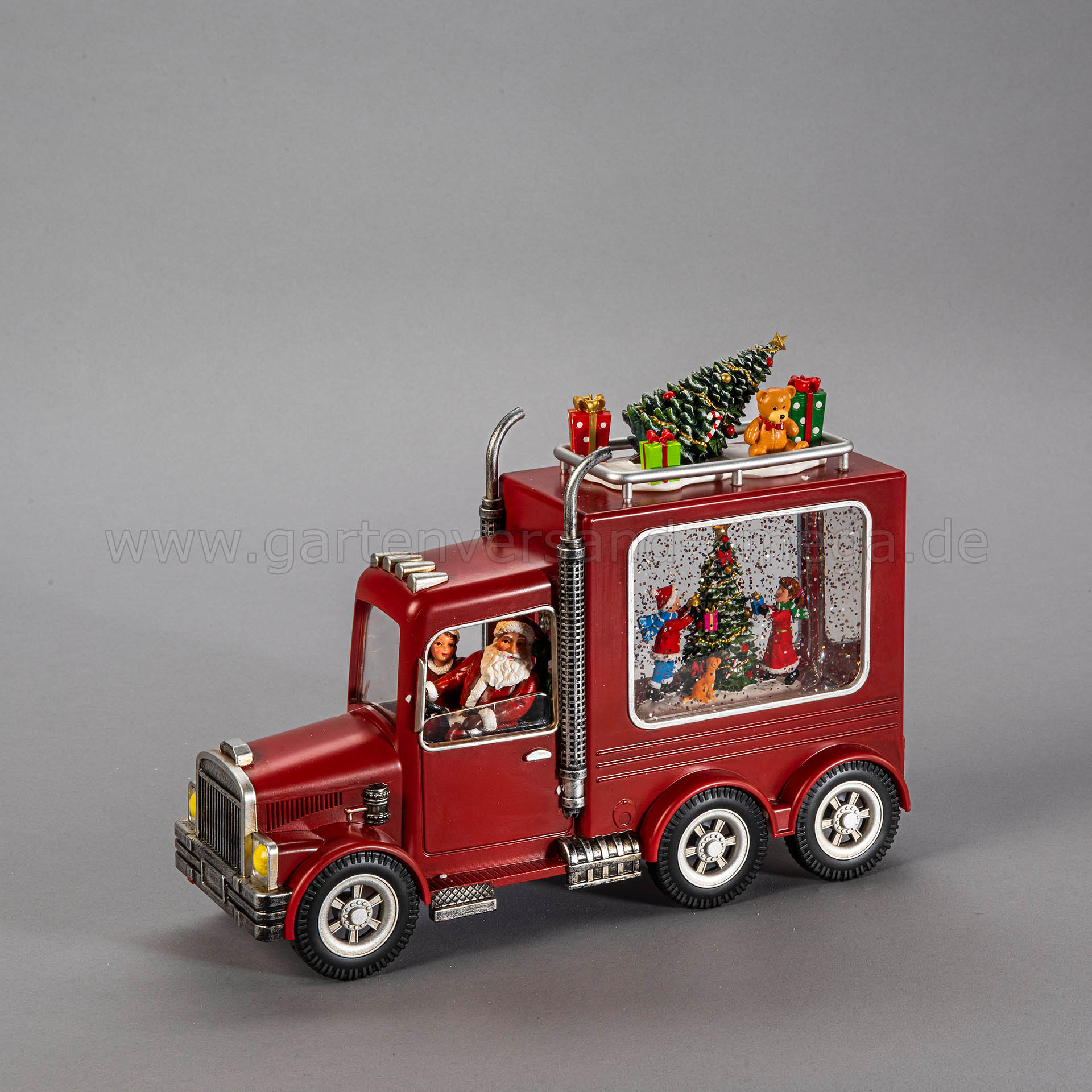 LED-Wasserlaterne Weihnachtsmann im Truck