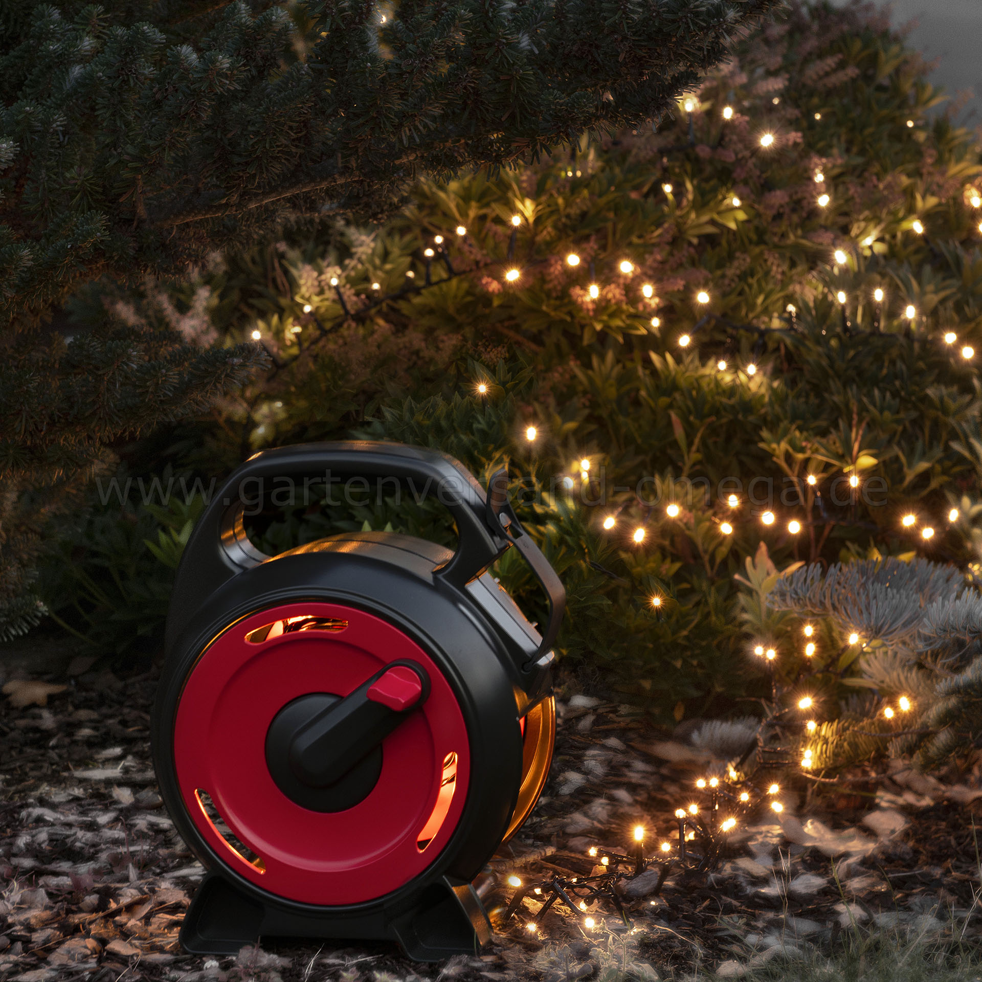Anwendungsbeispiel LED Compactlights-Lichterkette mit Kabelaufroller Warm-Weiß