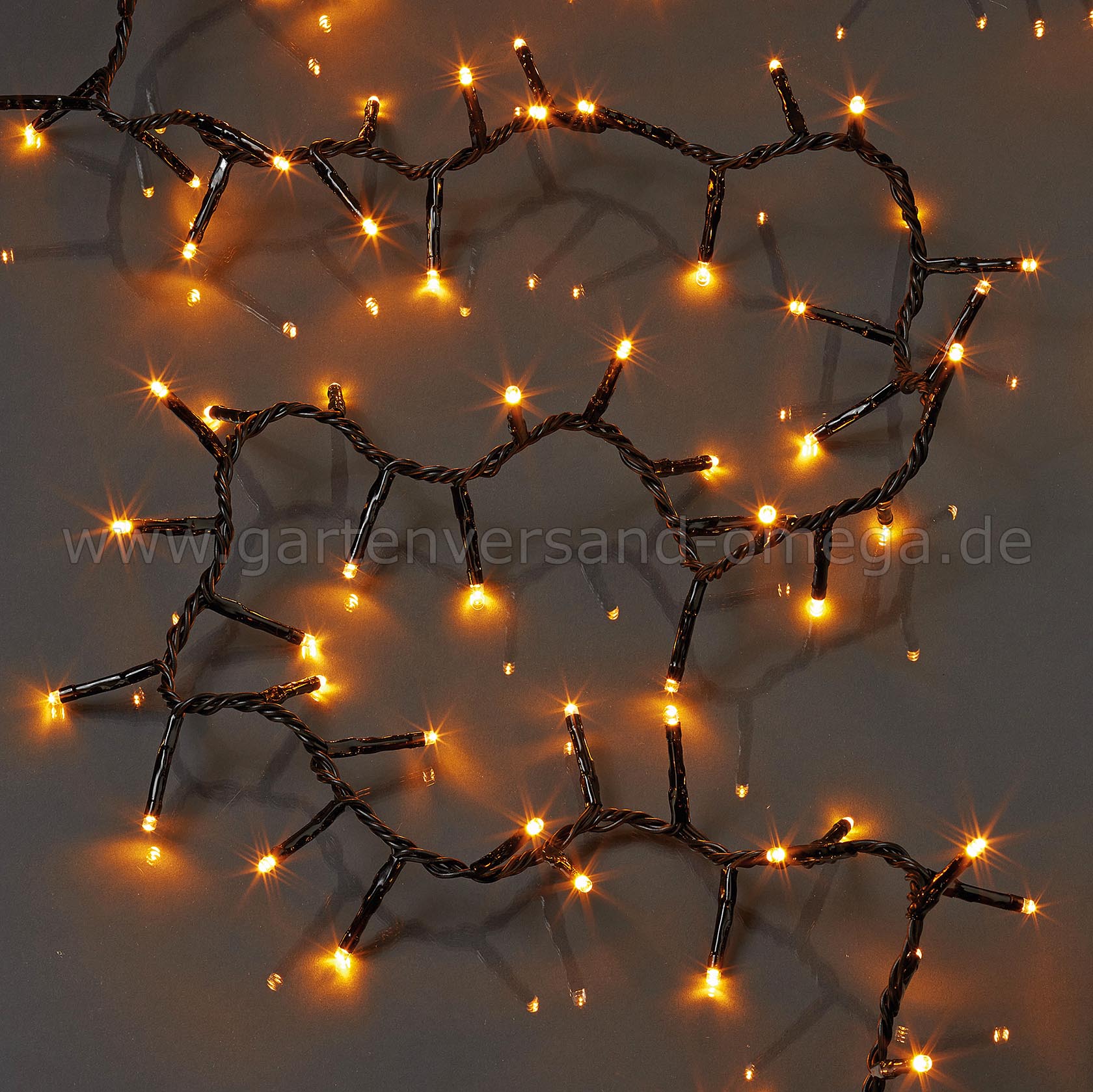 LED App-Clusterlichterkette - Bernsteinfarben