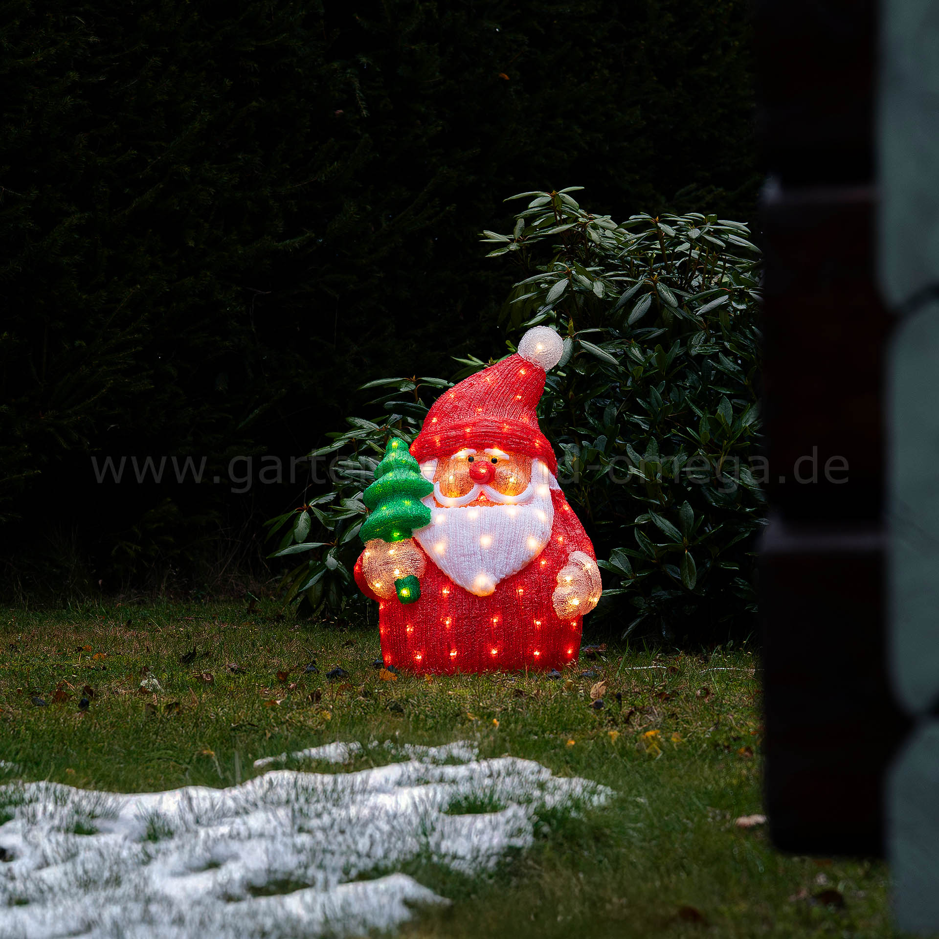 LED Acryl Weihnachtsmann 58cm flach für Außen - Acryl Weihnachtsfigur außen