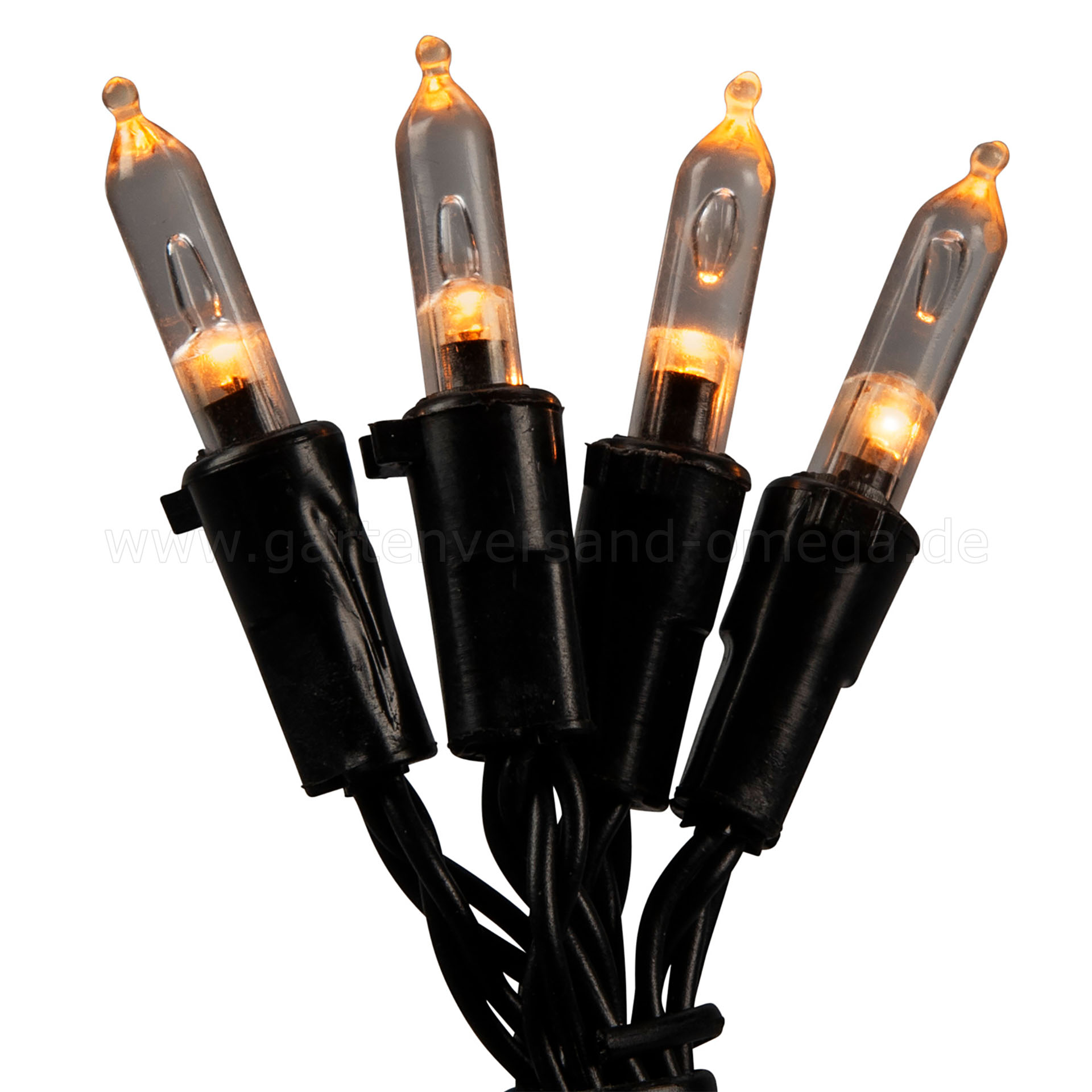 Batteriebetriebene LED Mini-Lichterkette für Außen Bernsteinfarben