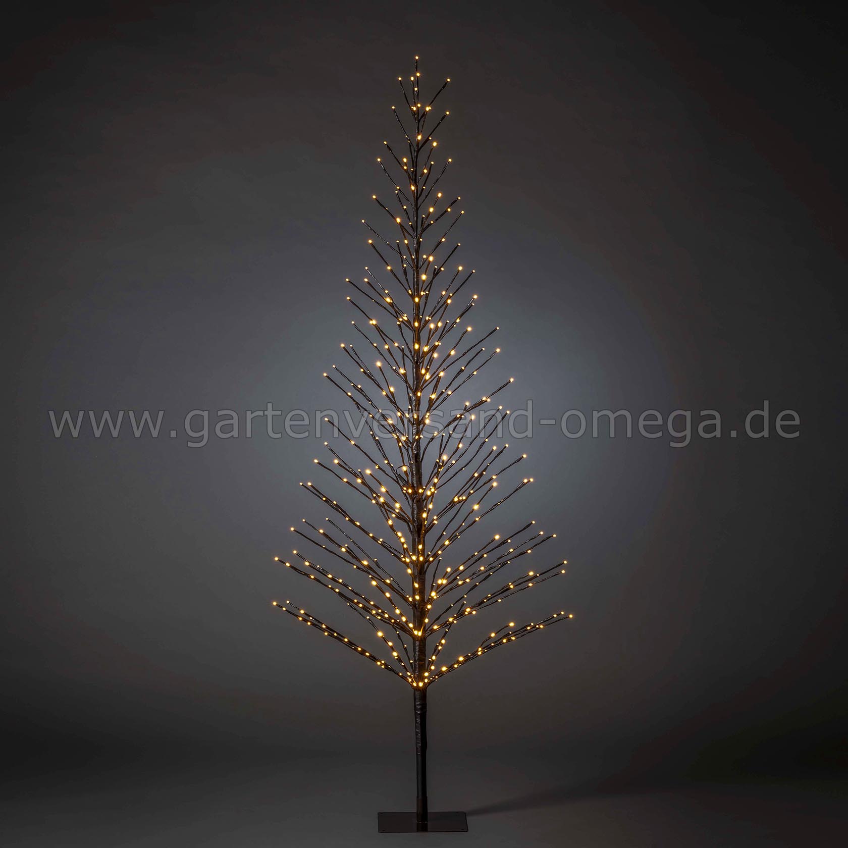 LED-Lichterbaum Schwarz Groß mit Glimmereffekt