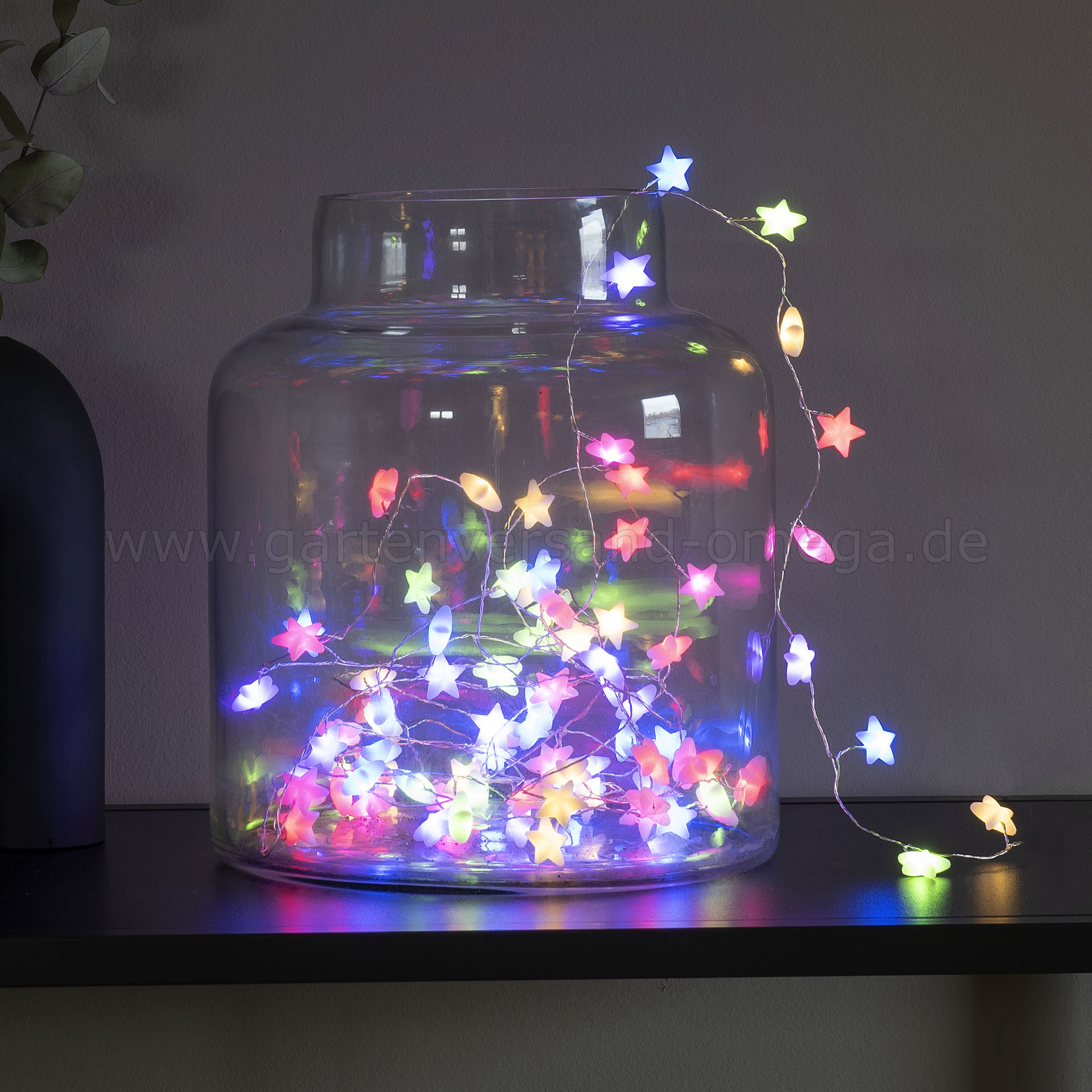 Anwendungsbeispiel LED Sternenlichterkette Bunt