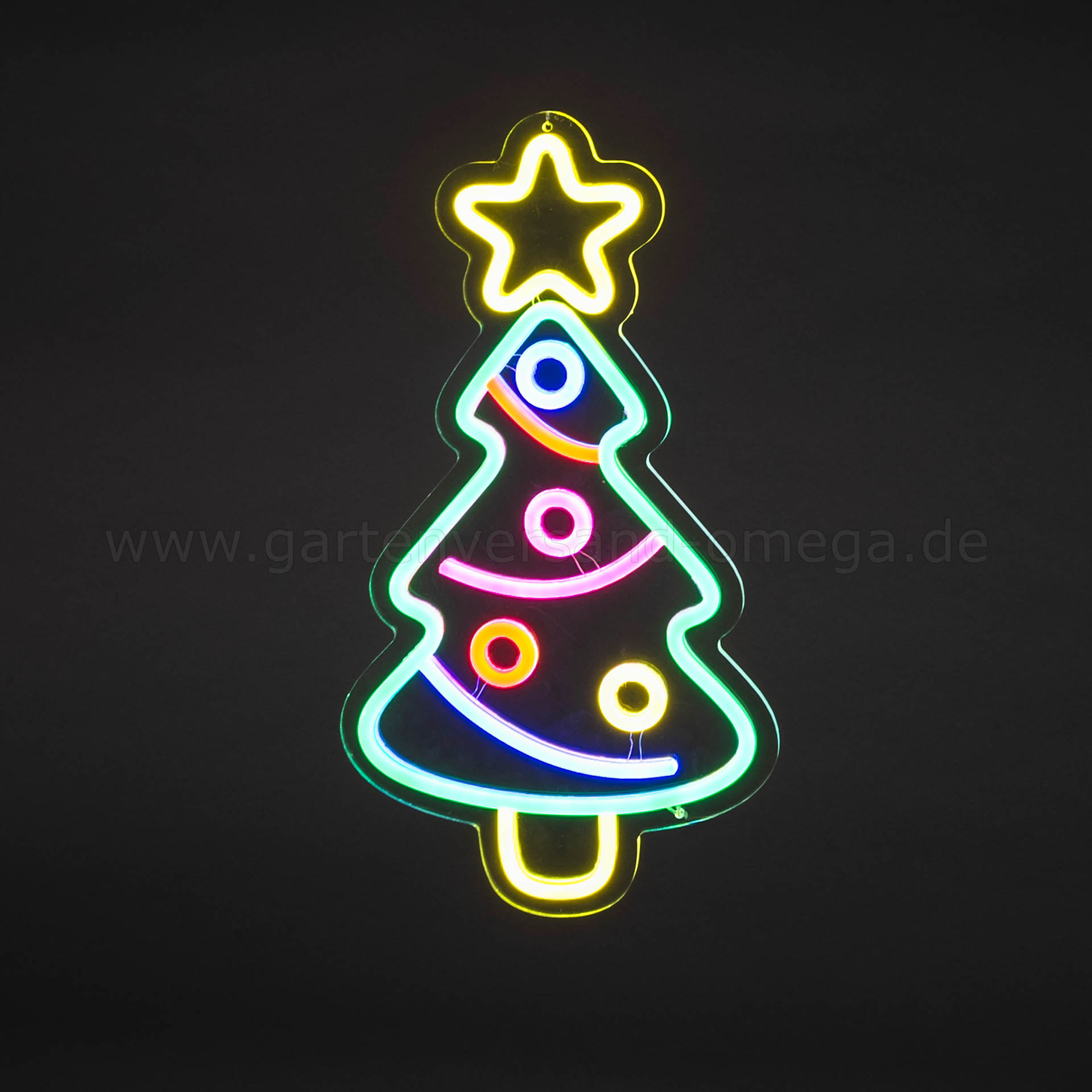 LED Dekoration Weihnachtsbaum mit Neoneffekt - Acrylglasbaum