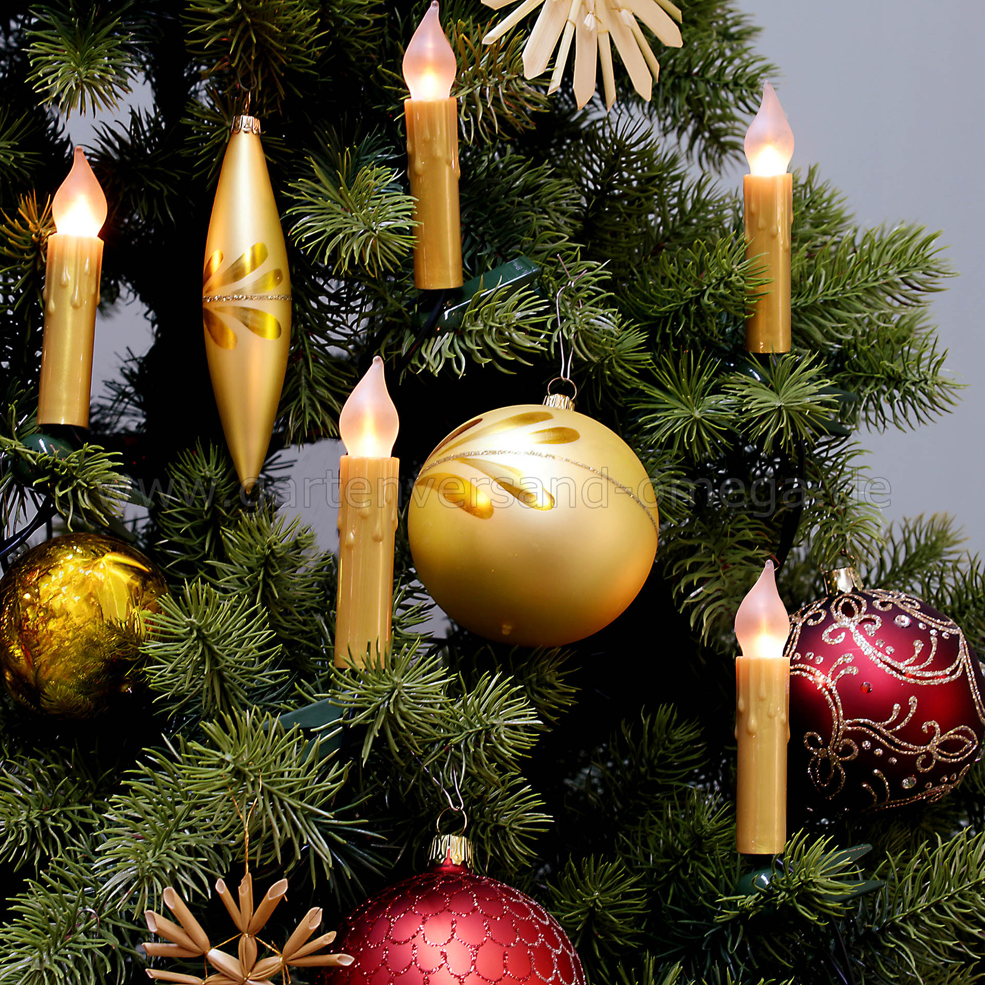 LED Filament Flammenkerzenkette Brilliantgold