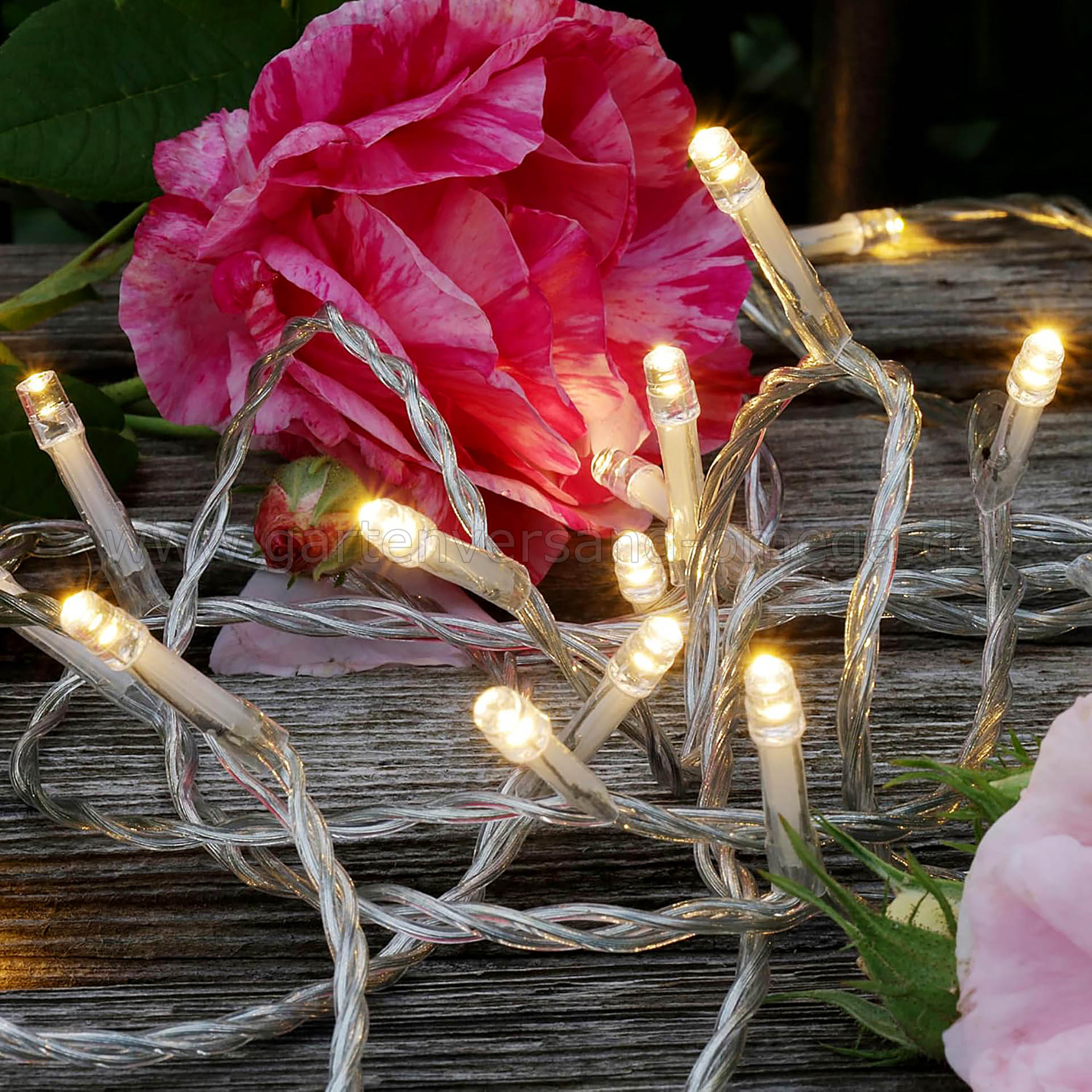 Batteriebetriebene LED Lichterkette Transparent