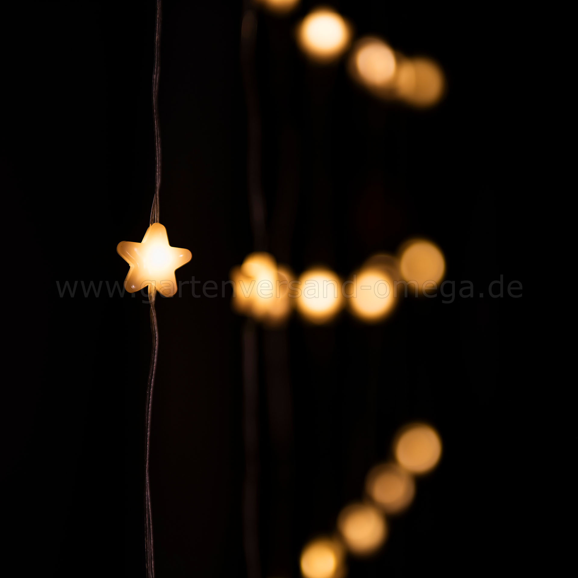 LED Lichtervorhang Sterne im Detail