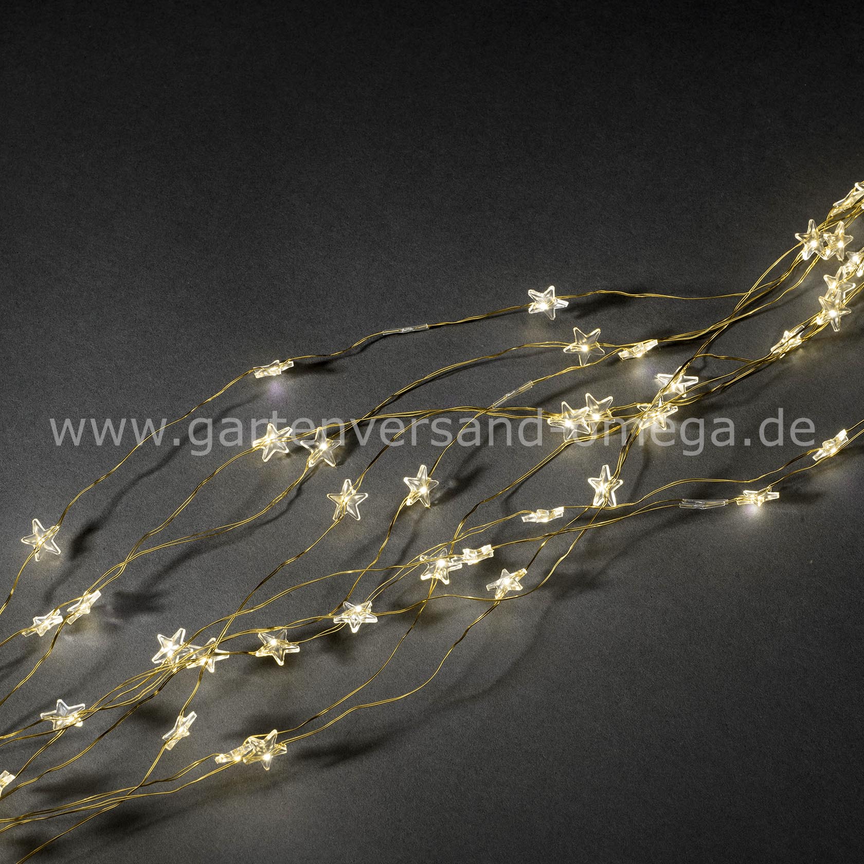 LED Sternenlametta Golddraht