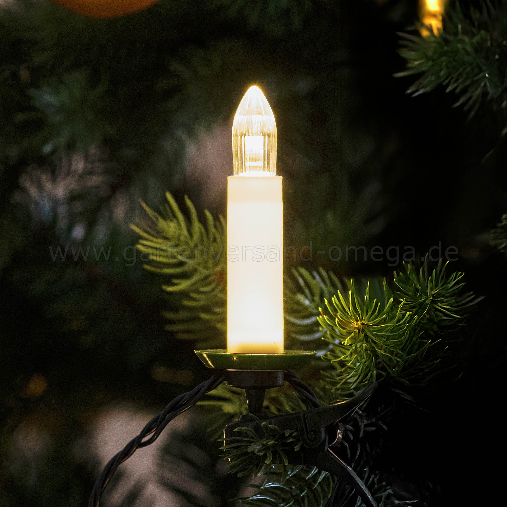 Baumkette mit LED-Kerzen