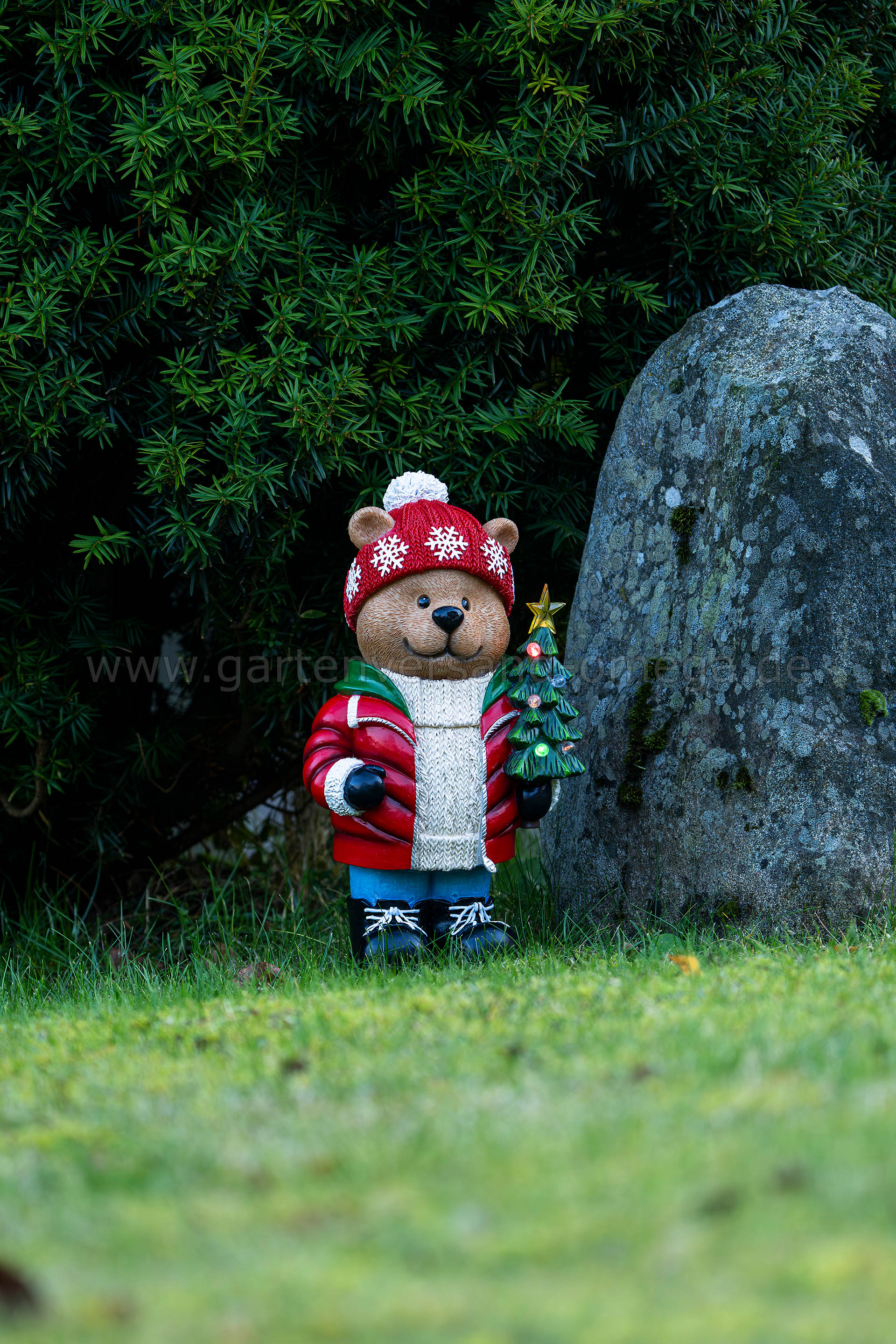 Anwendungsbeispiel LED Garten-Leuchtfigur Teddybär 38cm