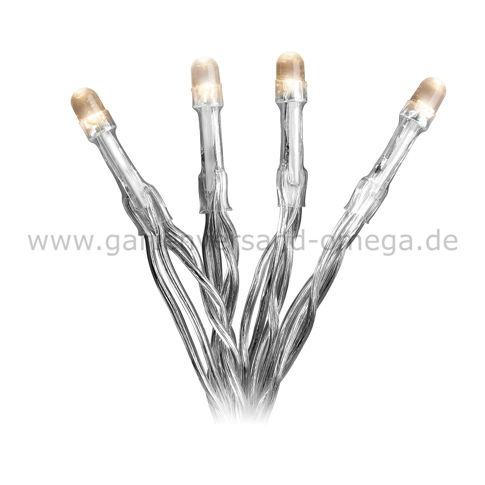 Batteriebetriebene LED-Lichterkette im Detail