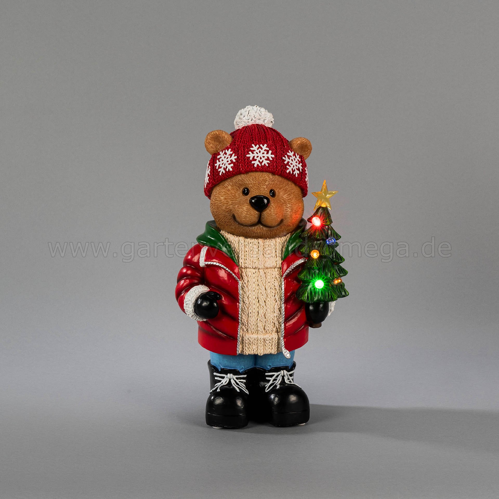Die LED Garten-Leuchtfigur Teddybär 38cm im Detail