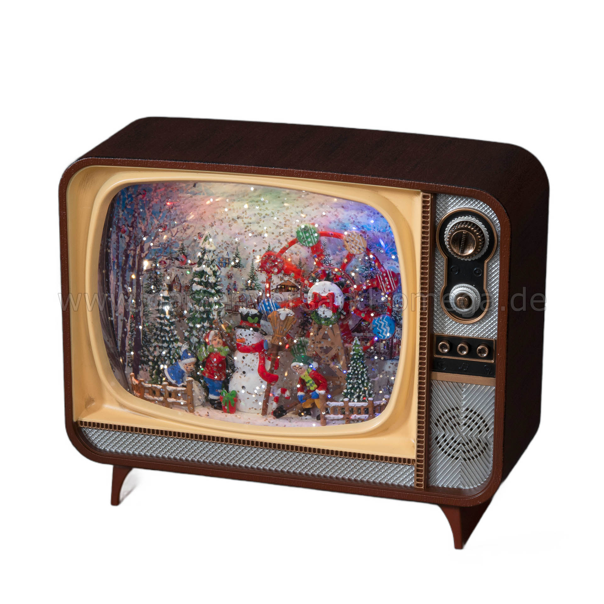 Wassergefüllte LED-Dekoration Fernseher Schneemann