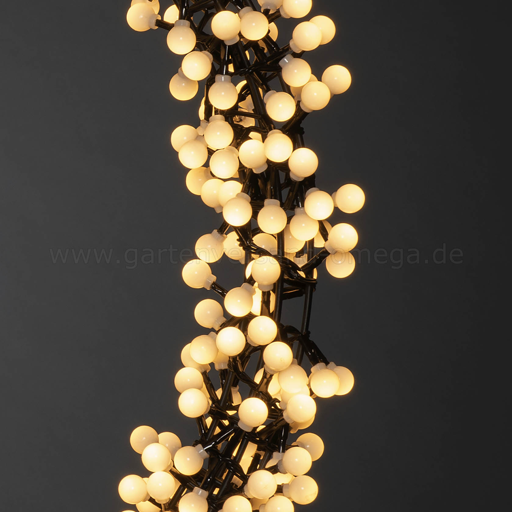 Lämpchen im Detail von LED-Metallkranz Globes