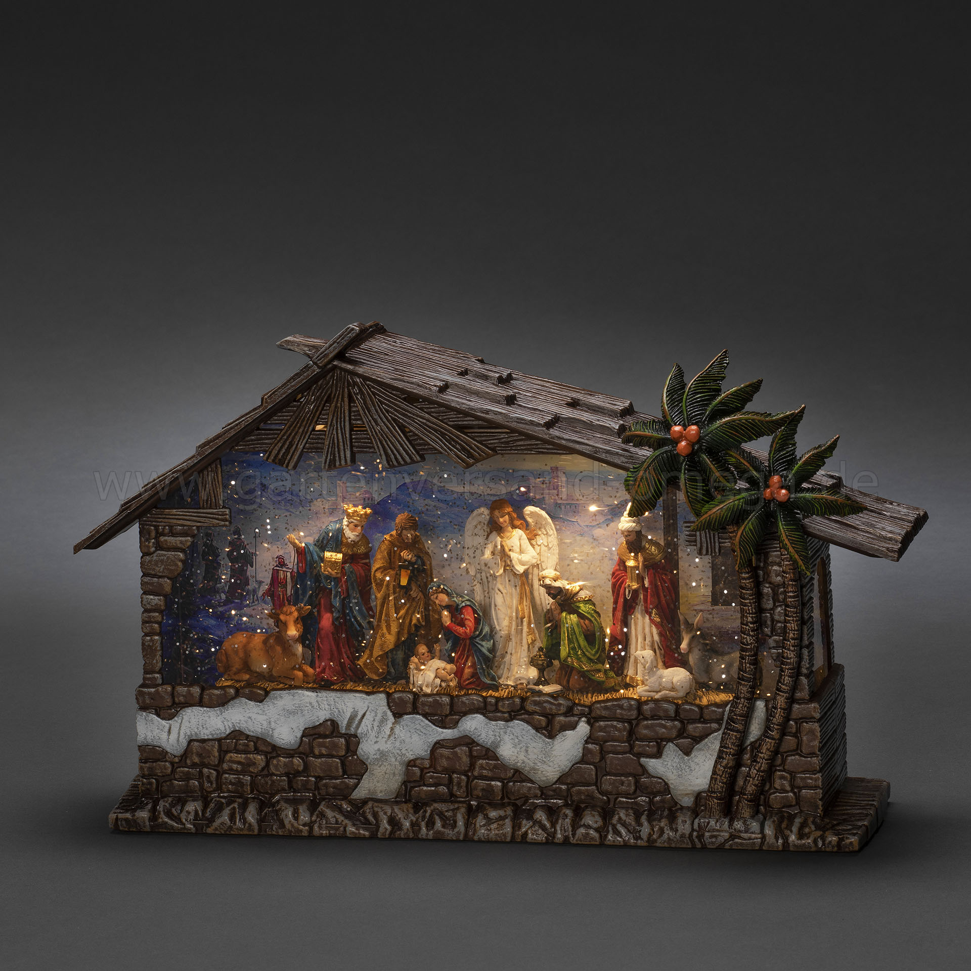 Wassergefüllte LED-Dekoration Weihnachtskrippe