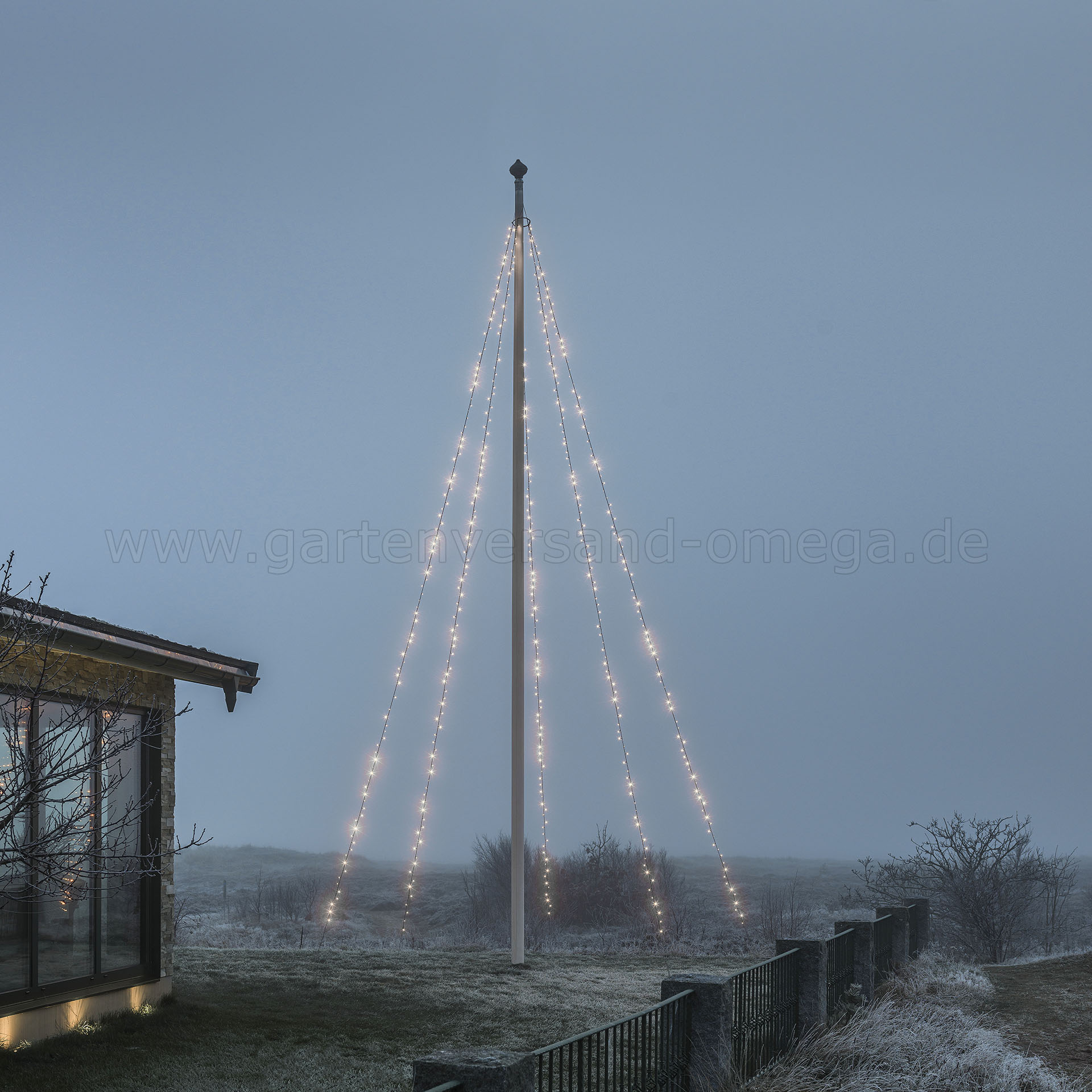 LED Fahnenmastbeleuchtung Warm-Weiß 8m