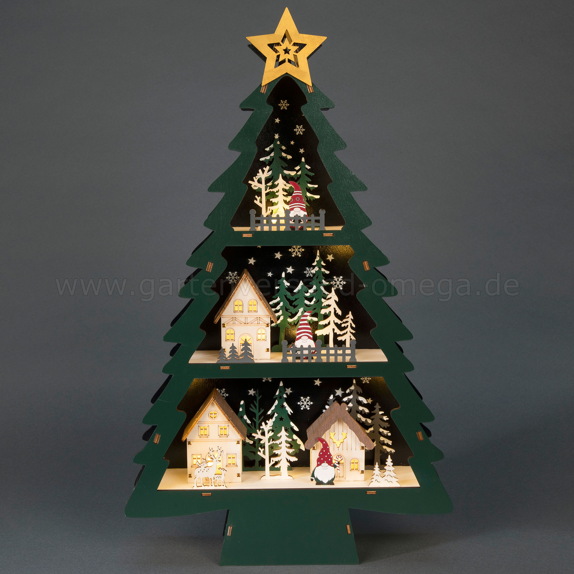 LED Holzdekoration Weihnachtsbaum