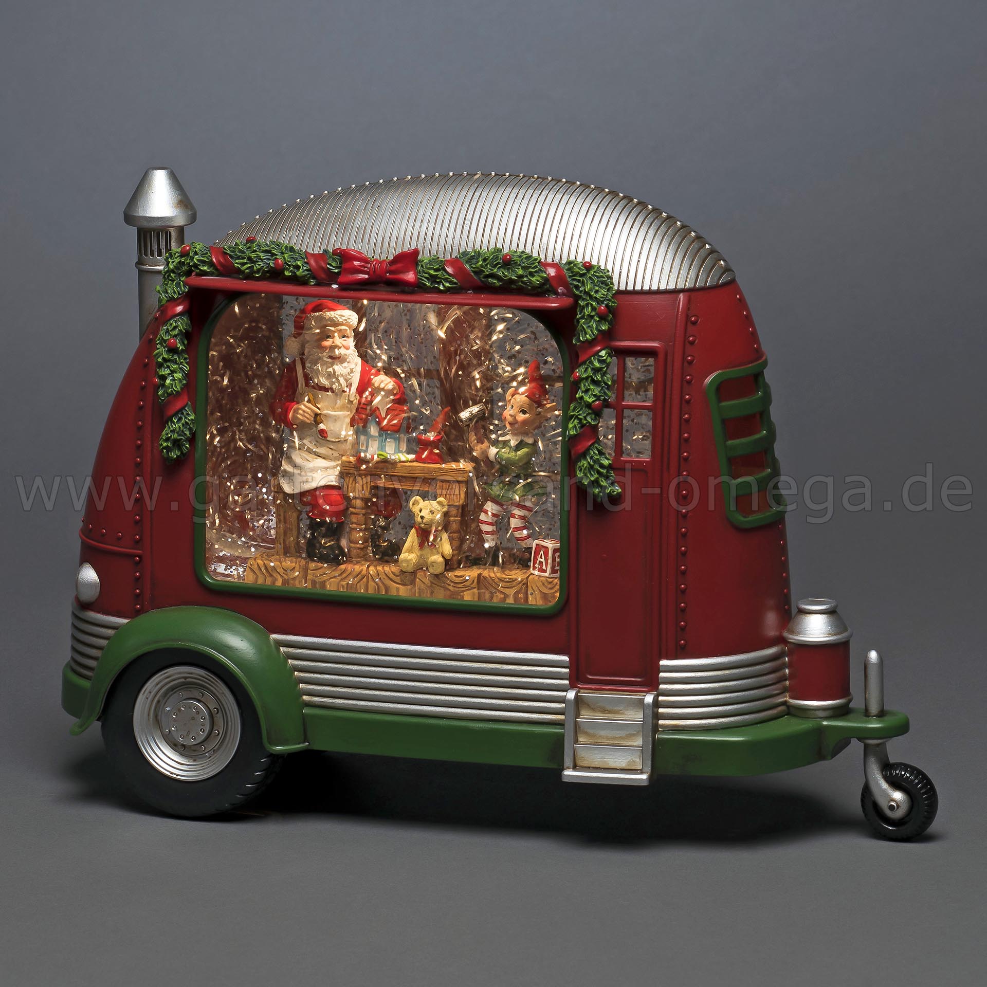 Wassergefüllte Weihnachtsdekoration Wohnwagen - Schneelaterne Caravan Wassergefüllte Weihnachtsdekoration Wohnwagen - Schneelaterne Caravan