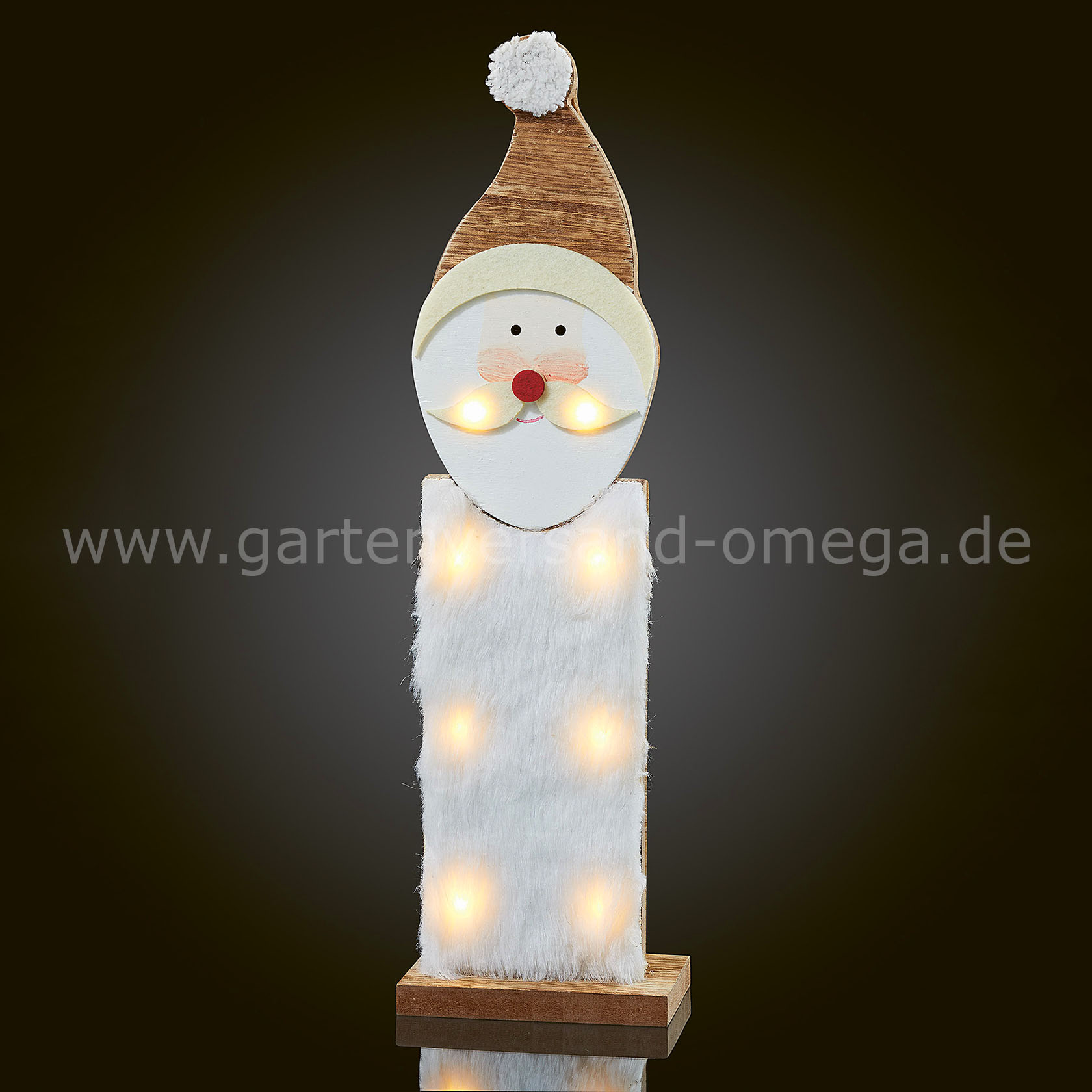 LED-Holzweihnachtsmann