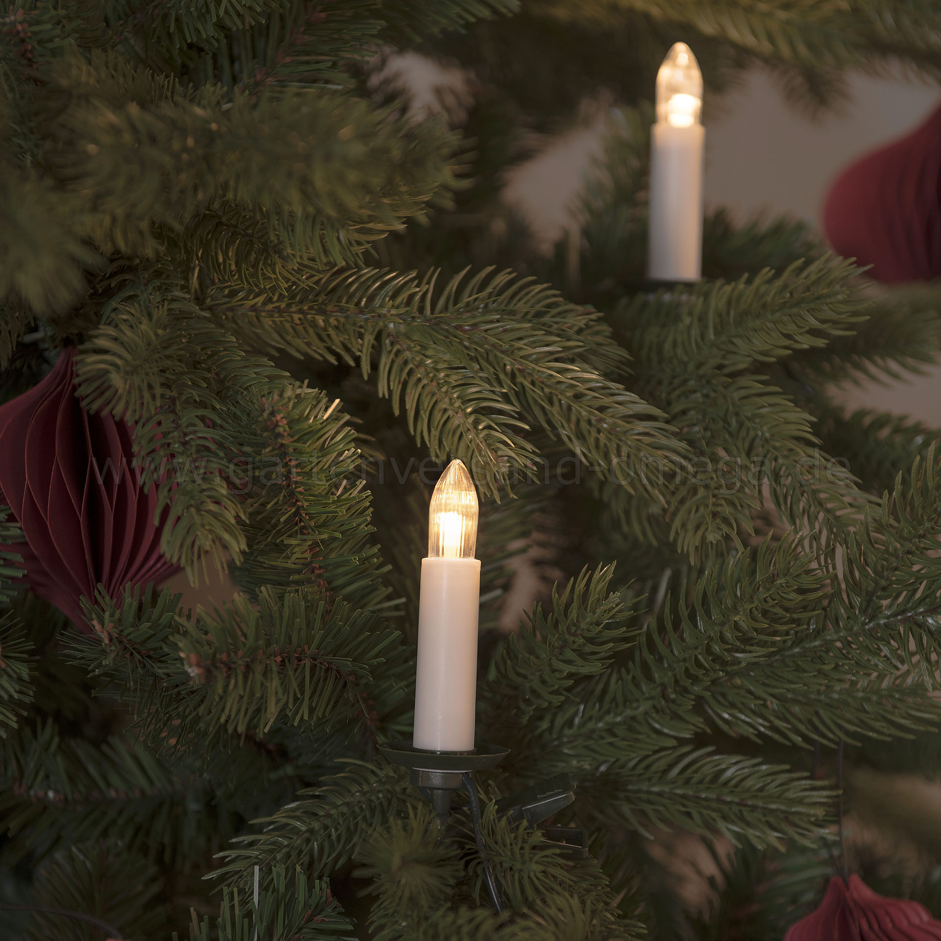 Bernsteinfarbene Christbaumkette One-String Funkelnd