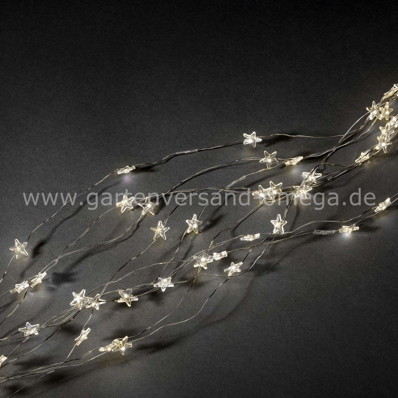 LED Sternenlametta Silberdraht