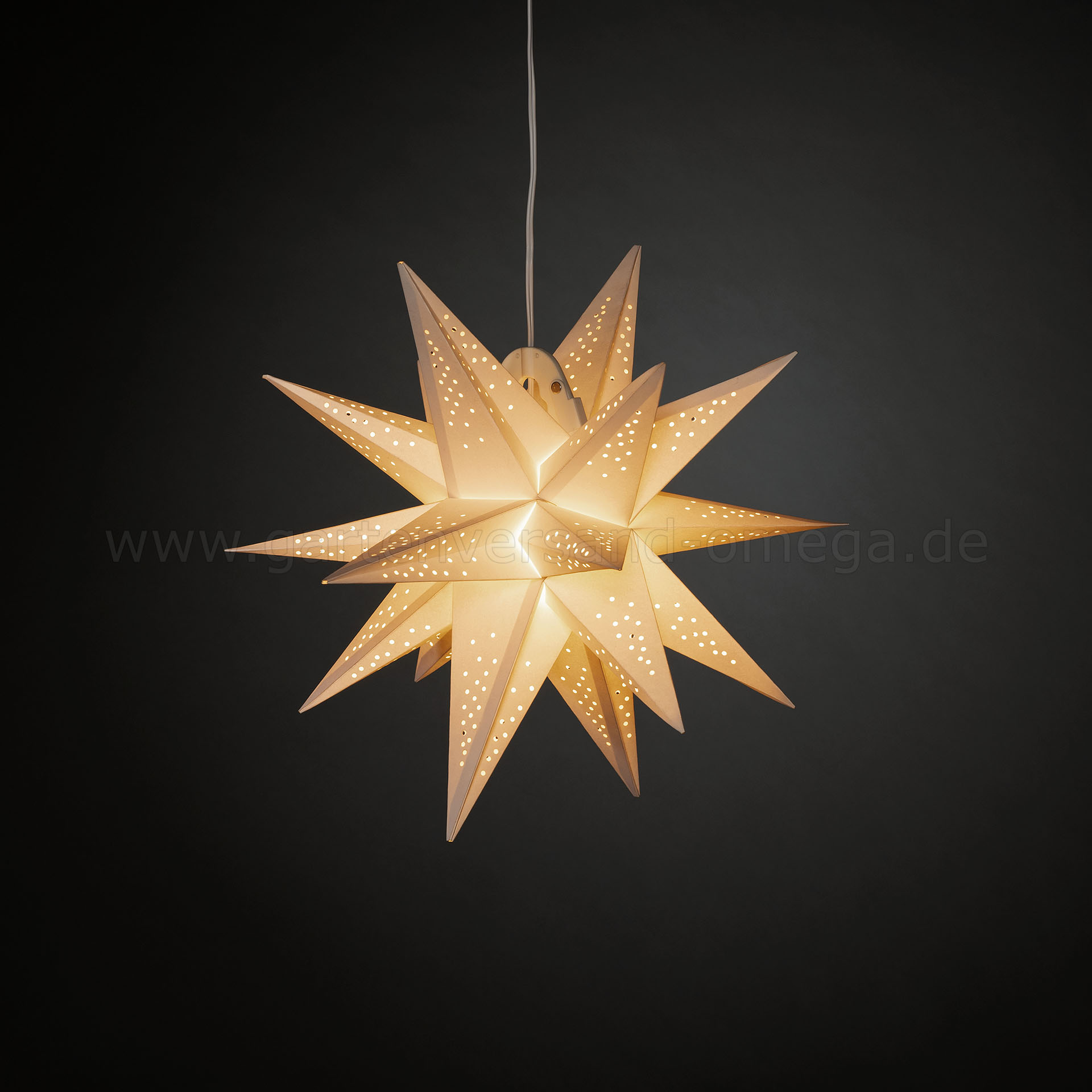 3D LED-Papierstern Weiß 45cm