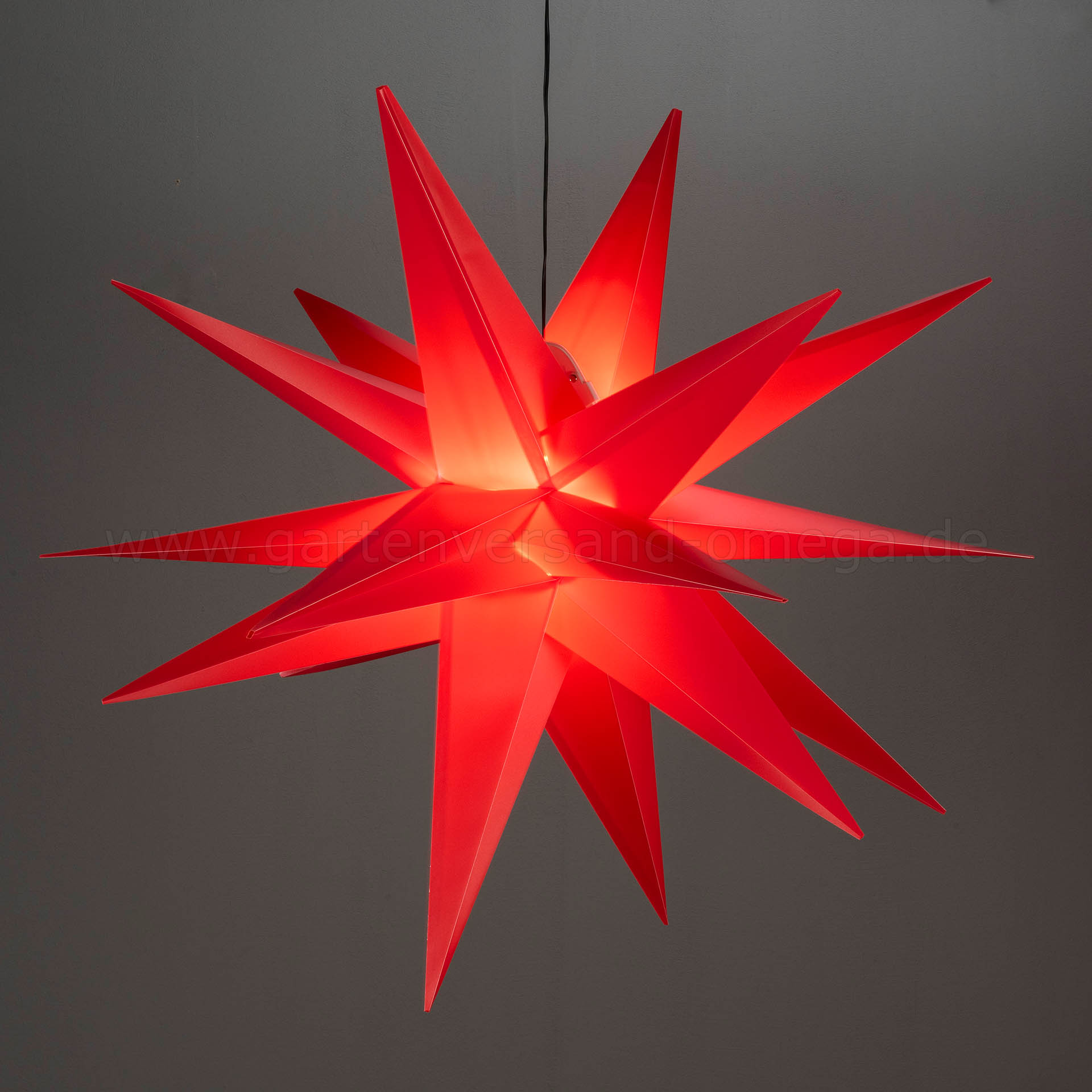 3D LED-Kunststoffstern Rot 100cm