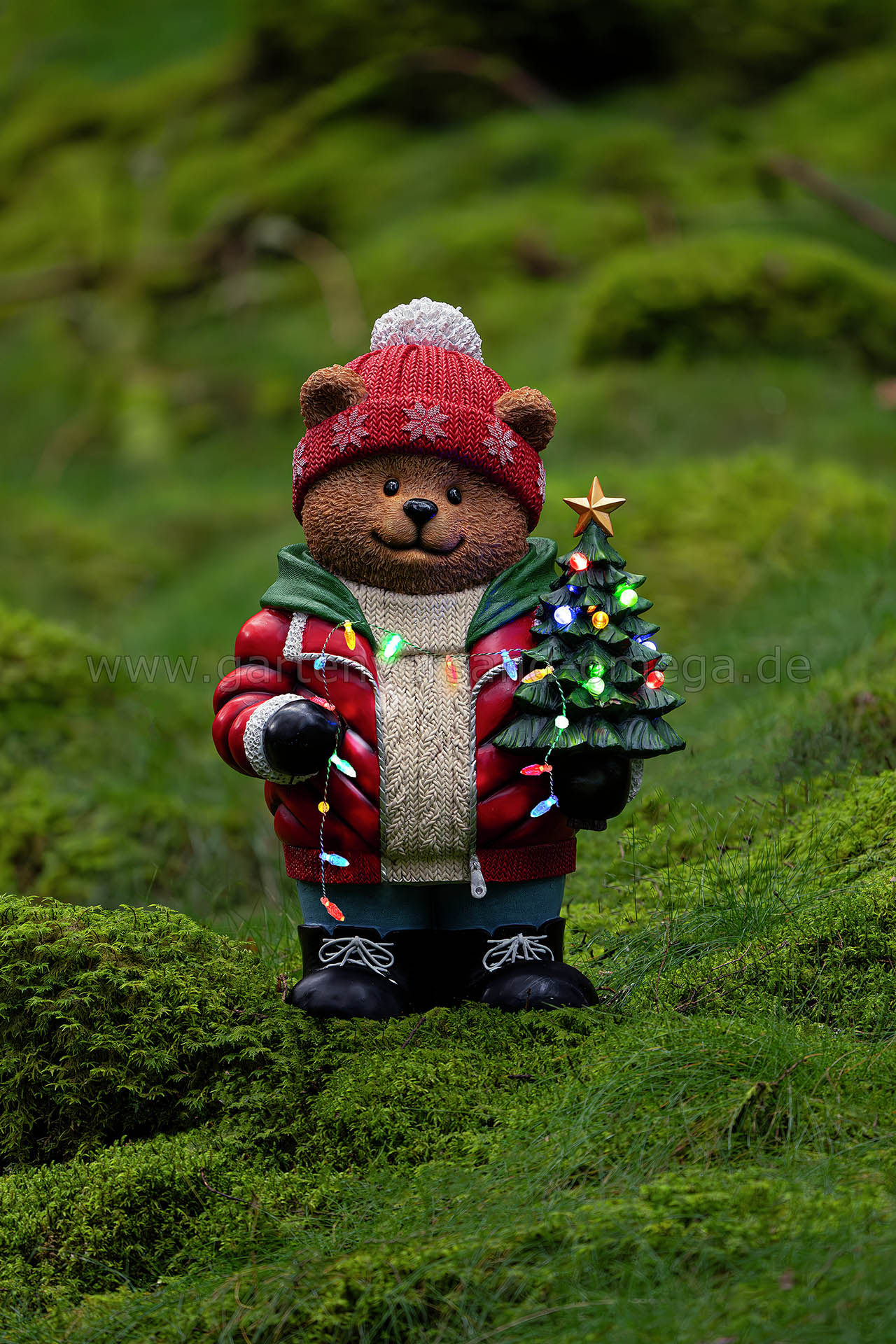 Anwendungsbeispiel LED Garten-Leuchtfigur Teddybär 66cm