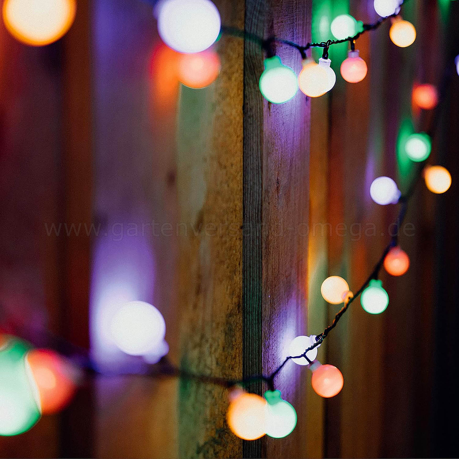 LED-Kugellichterkette Bunt
