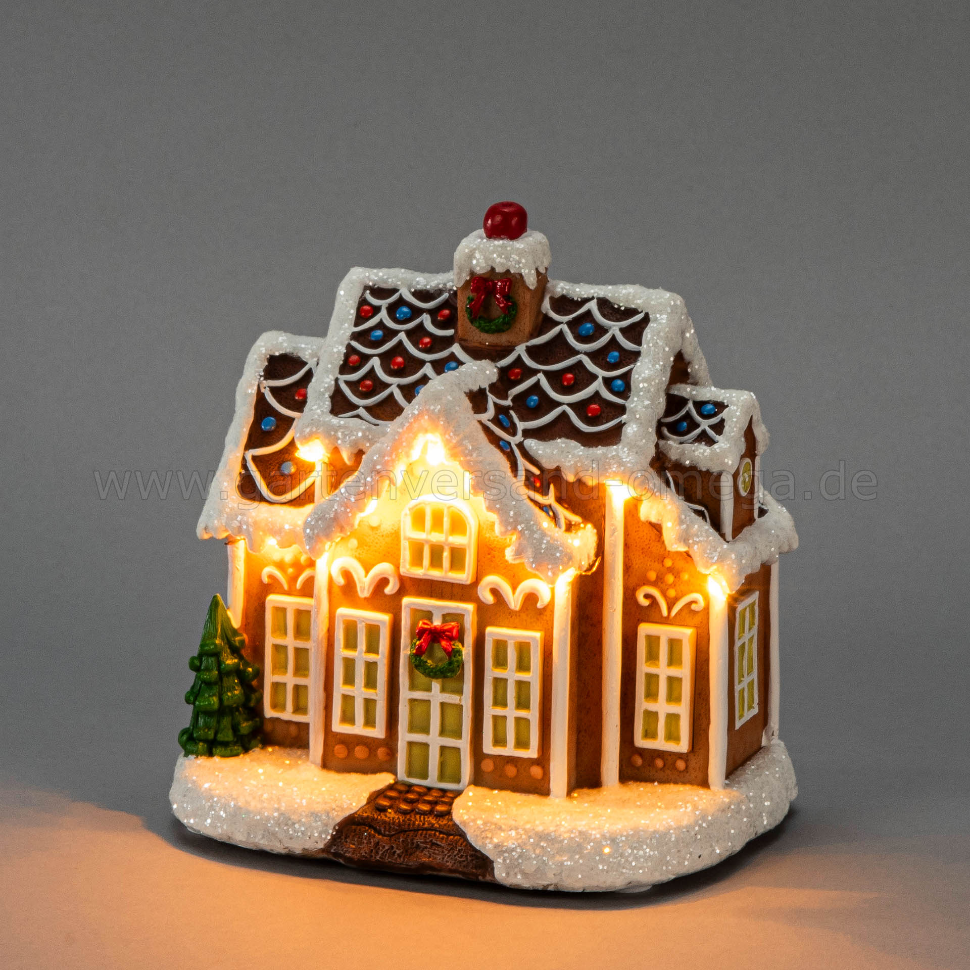 LED-Weihnachtsdeko Mini-Lebkuchenhaus