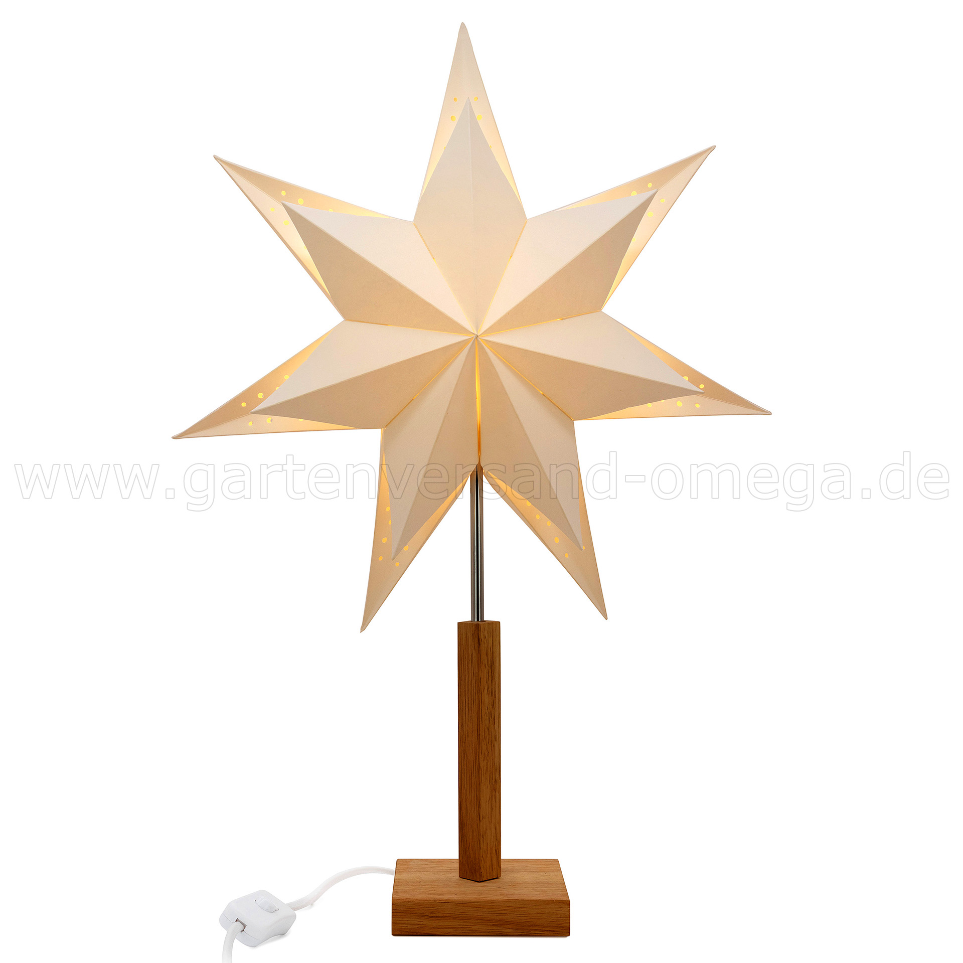 Beleuchteter Weihnachtsstern mit Standfuß - Tischleuchte Weihnachten Beleuchteter Weihnachtsstern mit Standfuß - Tischleuchte Weihnachten