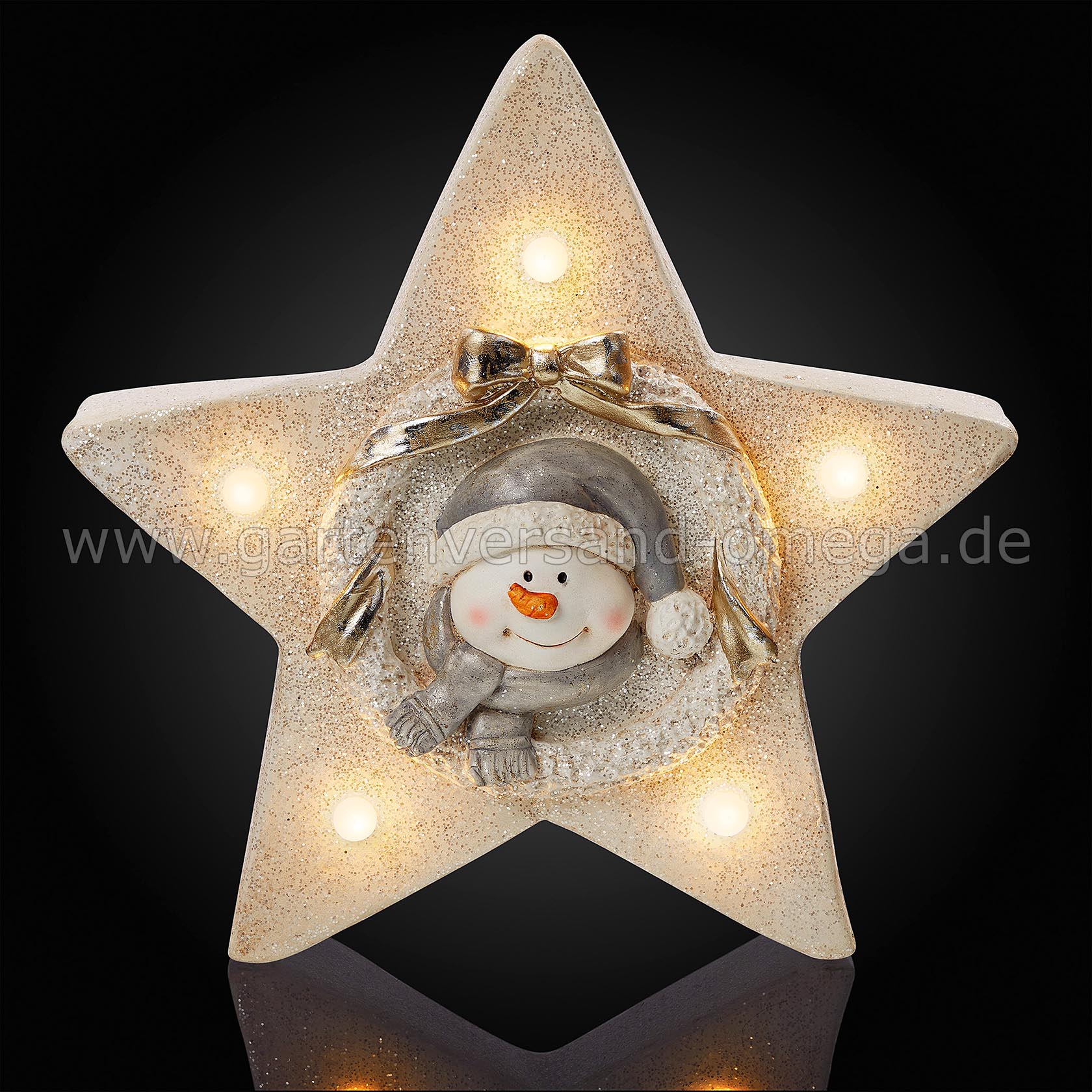 LED Dekostern Schneemann
