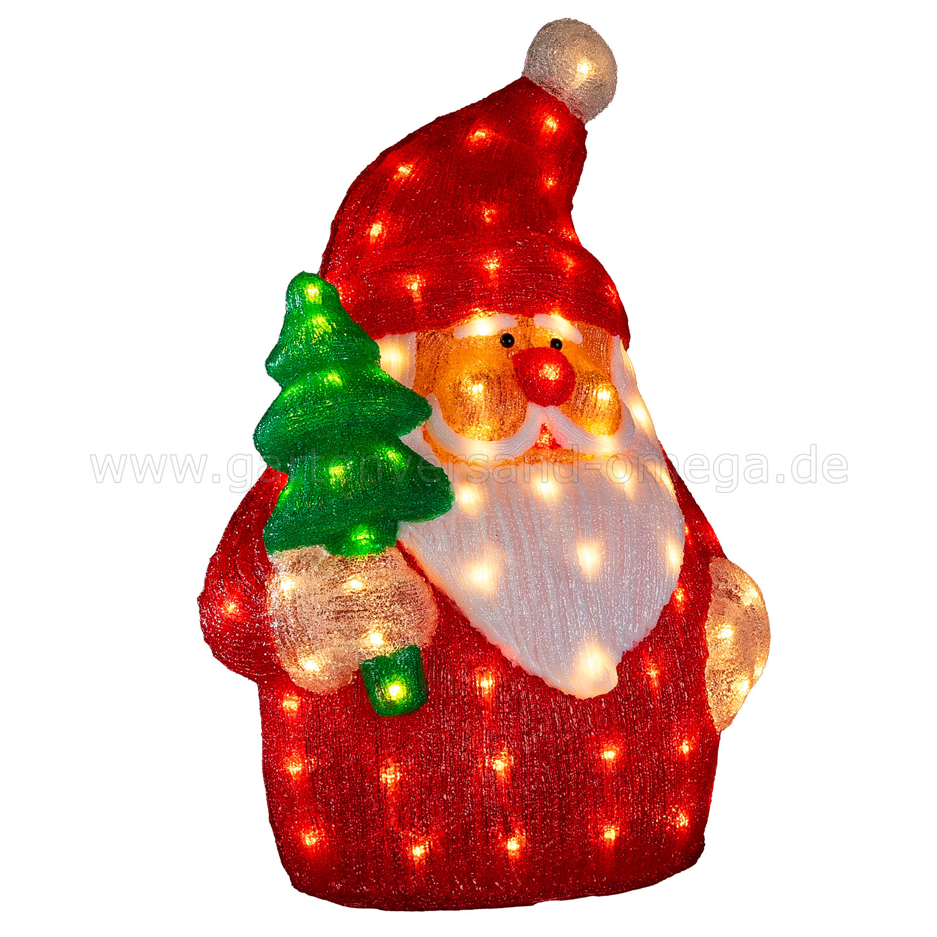 LED Acryl Weihnachtsmann 58cm flach für Außen
